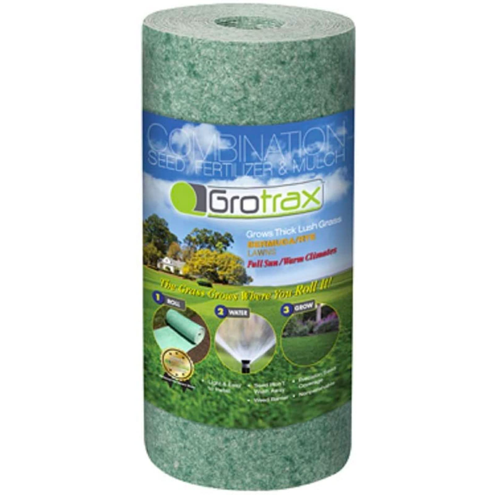 Buy Grotrax 886 Biodegradable Big Roll 55 Square Feet Bermuda Rye Grass