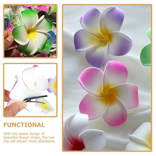 Miniatura 7 de Frangipani - Pinzas para el pelo de flores, accesorios para el cabello de flores, pinzas para el cabello de boda, pinzas decorativas para el
