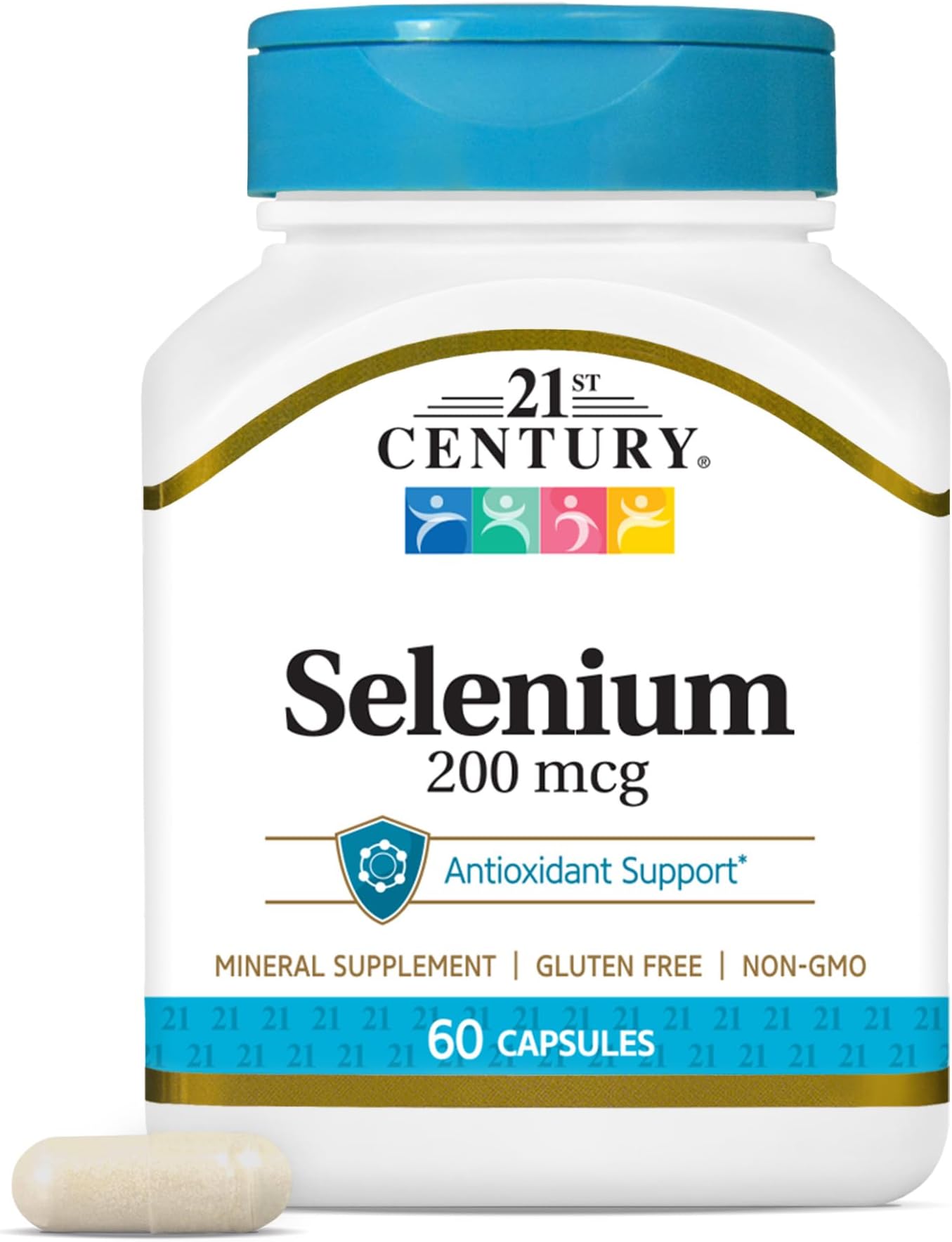 Selenium 200 mcg Capsules, 60 Count