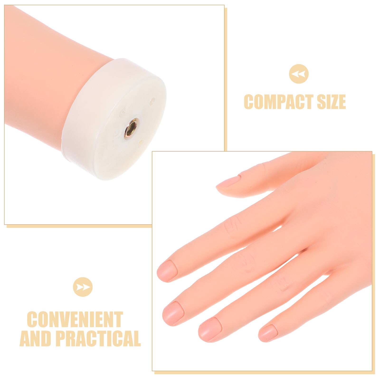 ibasenice Manichino Flessibile Mano Femminile Realistica in Gomma e Resina Set 2 Pezzi per Modelli di Mano Artistici e Porta-Anelli per Servizi Fotografici