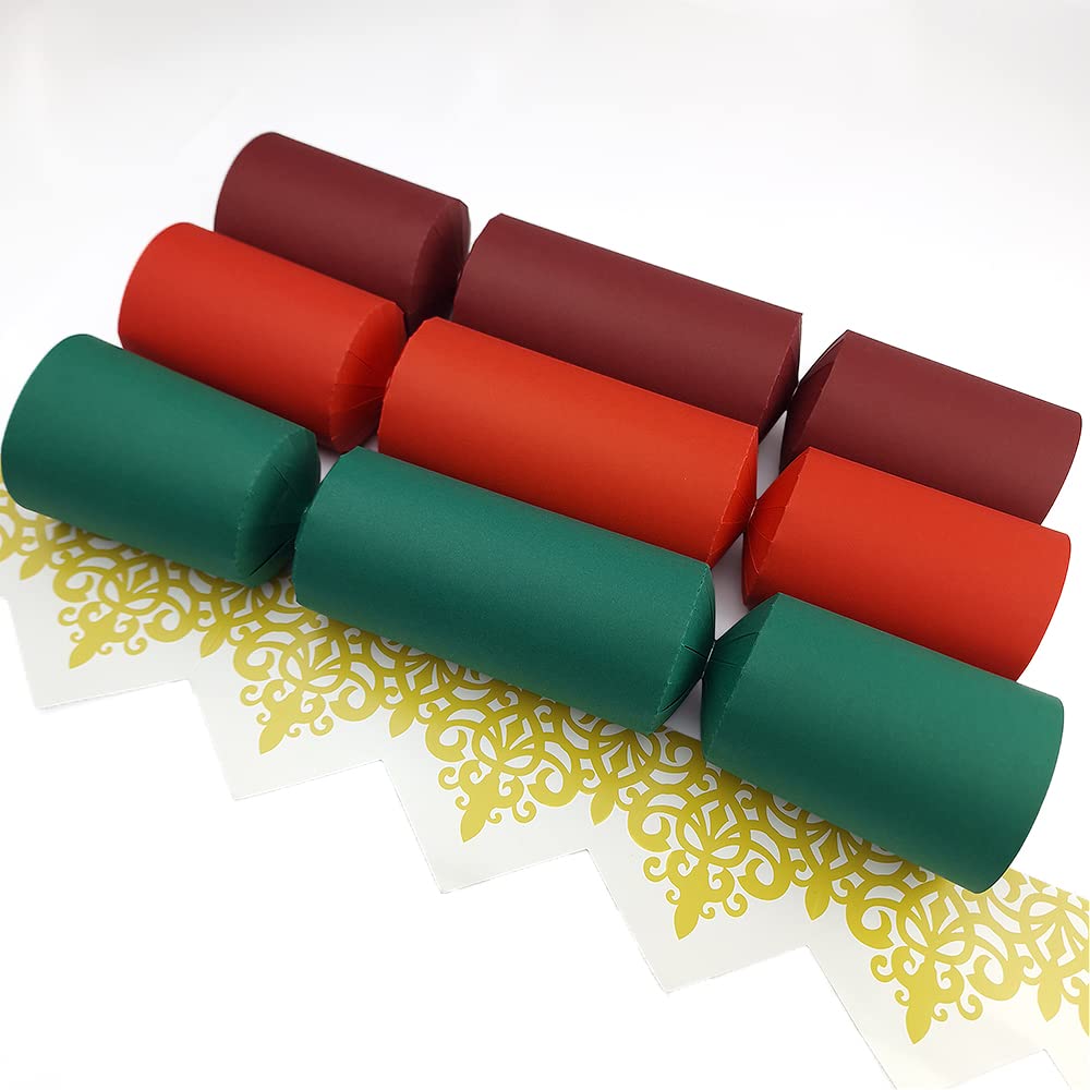 Bespoke by Crafty Capers Rich Christmas Tones | Craft Kit to Make 12 Large Crackers | Recyclable