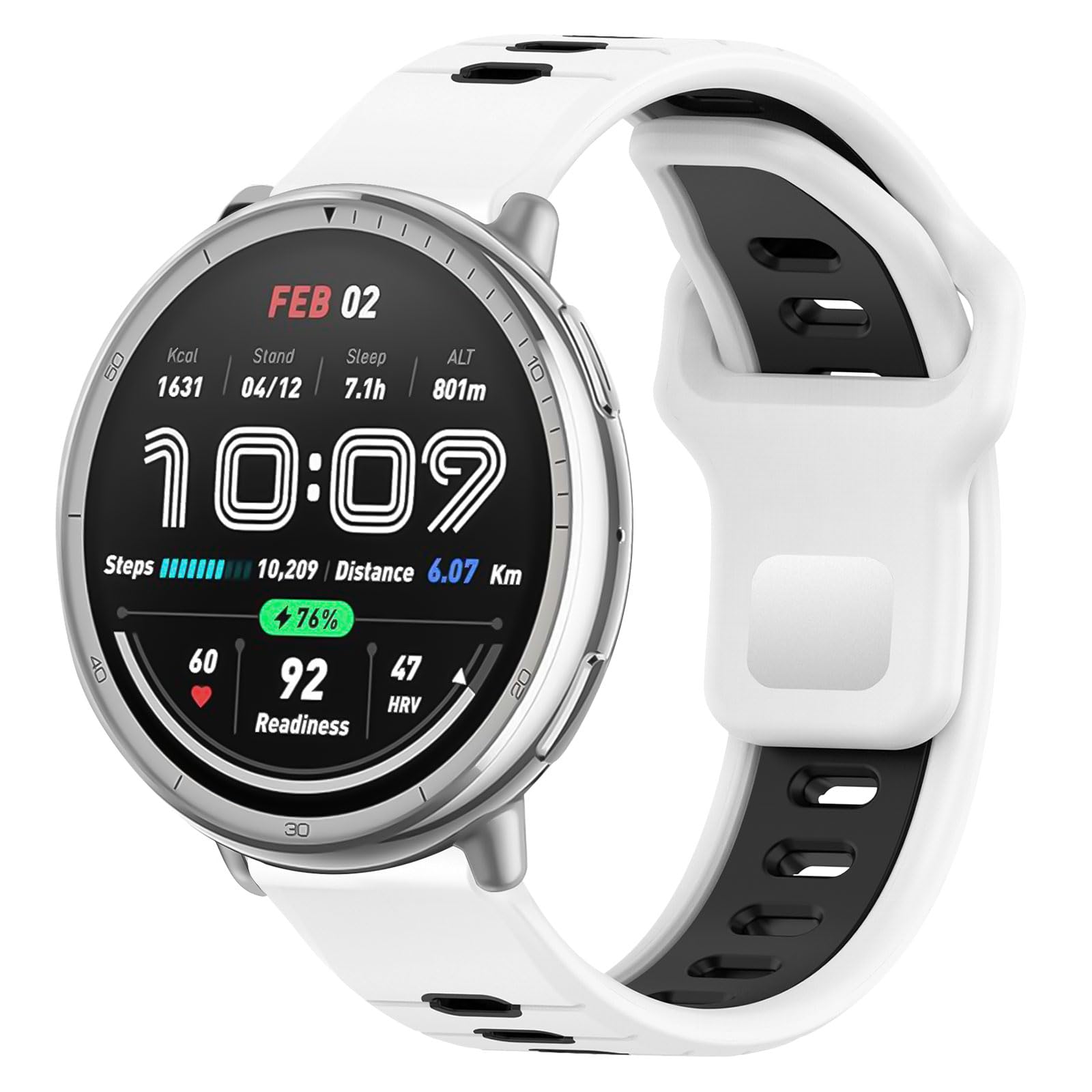 Correa Compatible con Amazfit Active 2 44mm 42mm, Pulsera de Repuesto Unisex de Silicona Suave