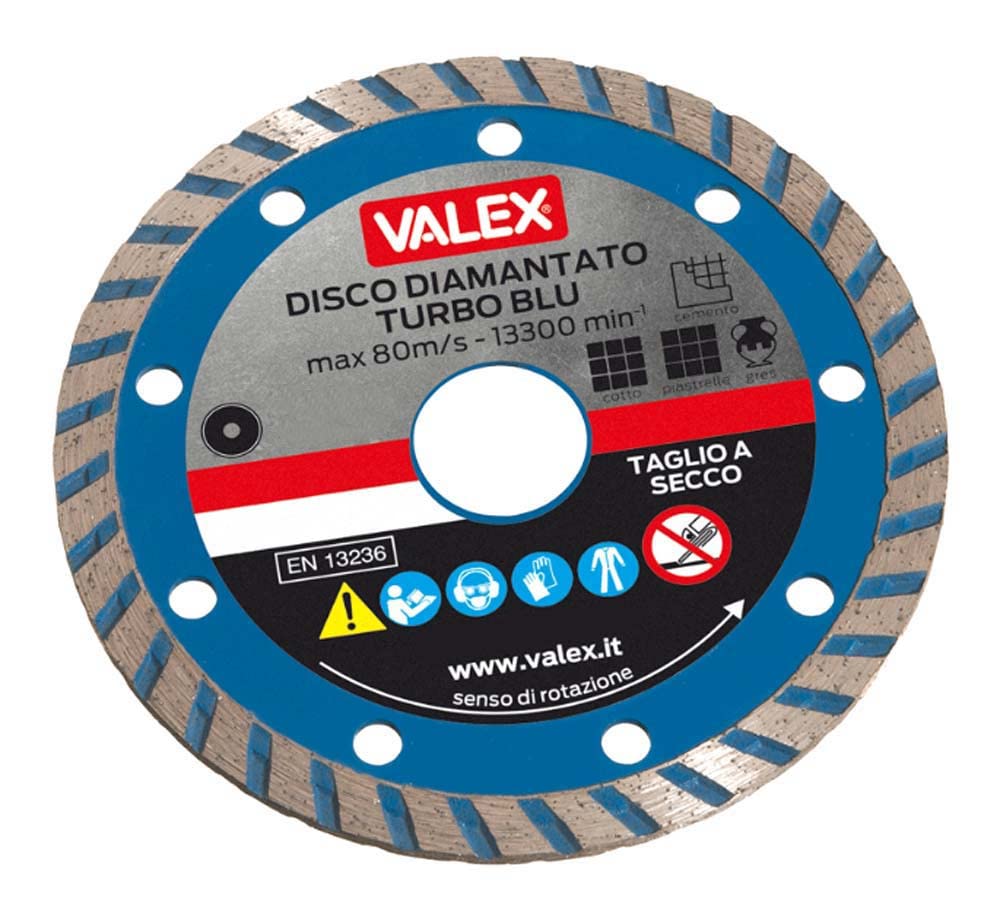 Disque diamanté turbo-bleu Valex idéal pour aménager votre terrasse en pierre naturelle