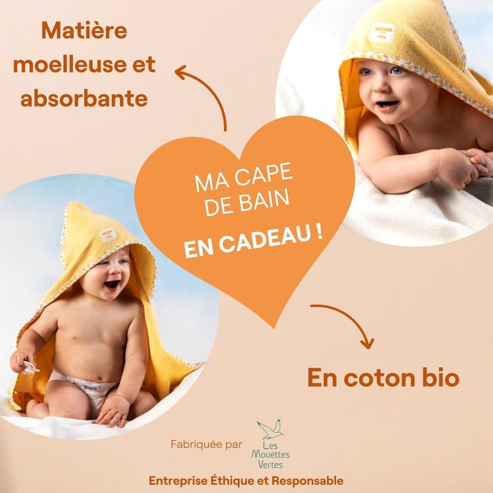 WELEDA - Cofanetto regalo nascita - Cura delicata del bambino - Per il WC quotidiano - Pulisce & protegge - NATRUE - 200 ml + 75 ml + 50 ml + 25 g