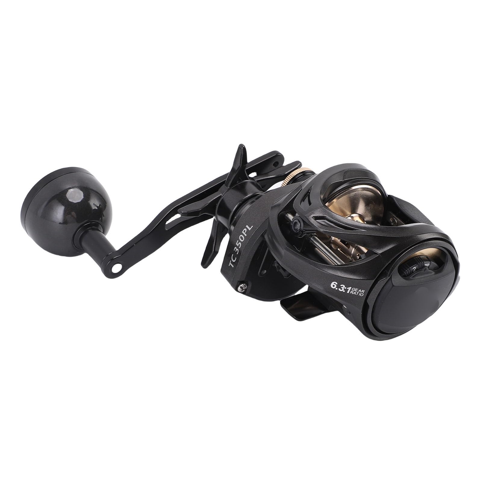 Baitcaster kołowrotek z 10 koralikami magnetycznymi i 12 ustawieniami hamulca, przekładnie ze stali nierdzewnej/mosiądzu, kołowrotek wędkarski ze stopu aluminium do