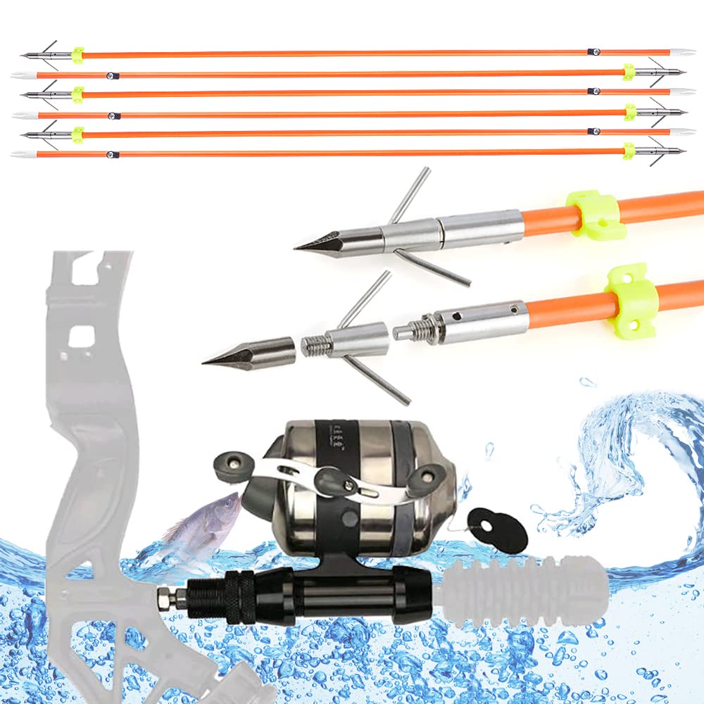 Bogenschießen Bowfishing Rolle Set Bogenschießen Angeln Pfeil Set Bogen Angeln Spincast Rolle Bogenschießen Bogen Angelrolle Glasfaser Pfeil Bogenschießen Bogen Angeln Jagd Pfeil