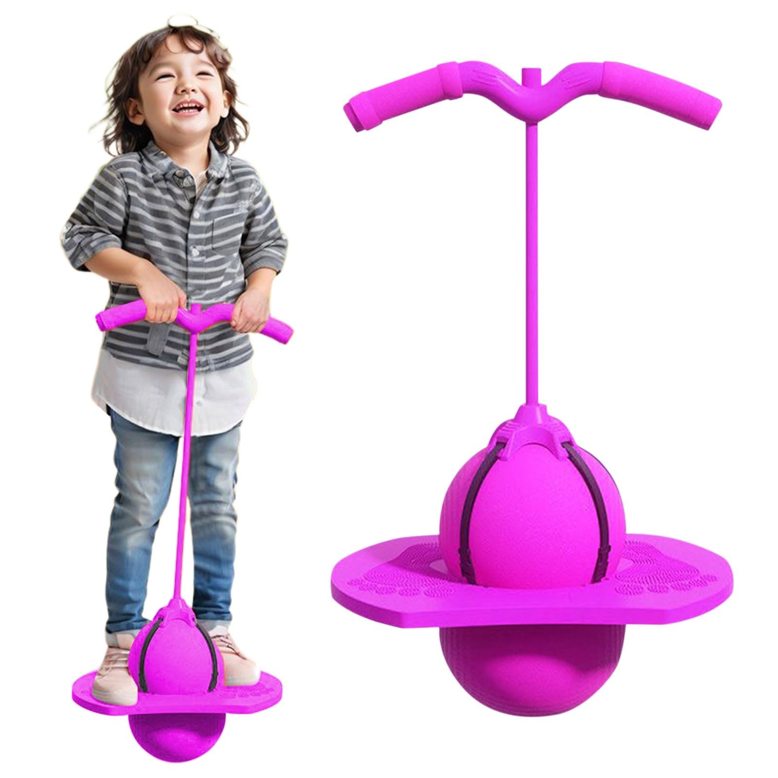 Balance Jumping Ball with Handle and Ball Pump, Pogo Stick for Boys Girls Pogo Jumper Balls for Kids & Adults