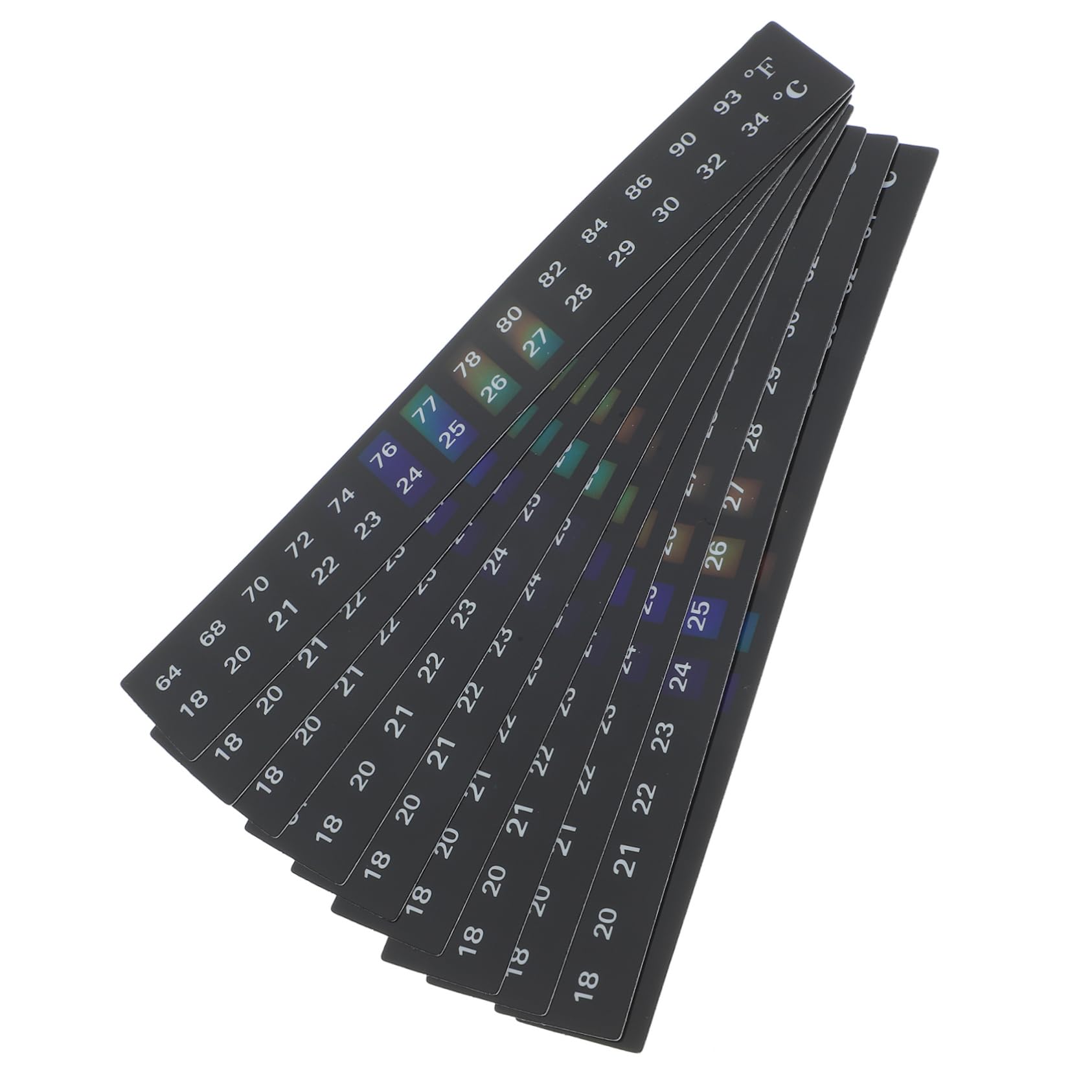 Garneck 10pcs Adhesive Fish Tank Thermometer Strip Color Changing Liquid for Accurate Measurement Aquariums and Brewing Supplies