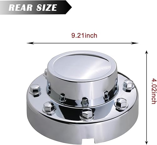 Miniatura 5 de TQPONLY Tapa central de doble rueda cromada  Compatible con accesorios Dodge Ram 3500 2011-2018  Llanta de aleación DRW de 1 tonelada delantera y