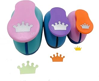 3 Pcs Punch 1.5-Inch 1-Inch 5/8-Inch Paper Punchers Scrapbook Crafts Paper Punch (Crown)