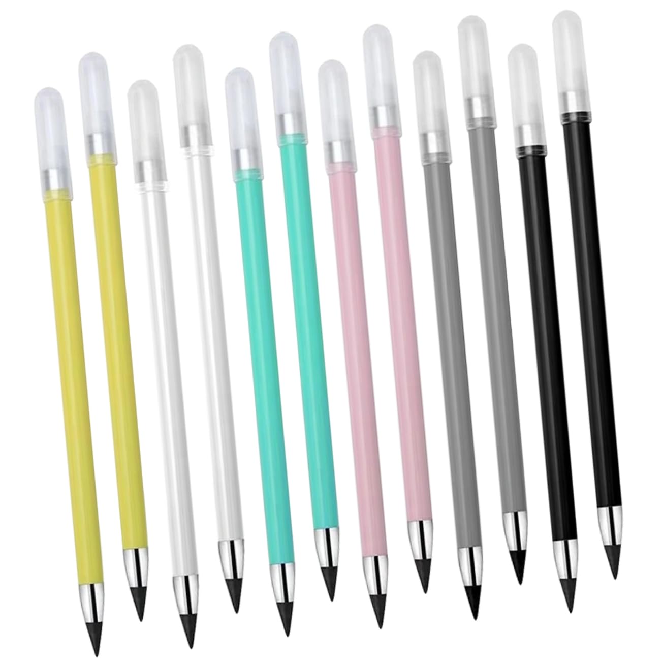 TEHAUX 5 Set Matita Da Disegno Schizzo Matite Da Disegno Scrivere Cancellabile Senza Inchiostro Per Sempre Matite Sfuse Eterno Eterne Con Gomma Matita Infinita Grafite 12 Pezzi*5