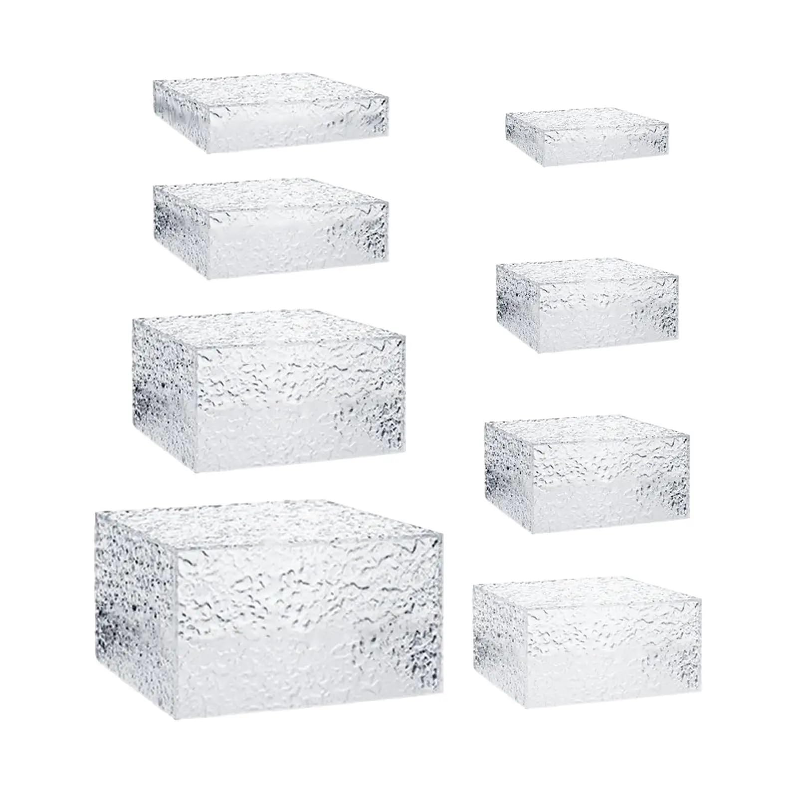 Soporte para bufé Caja expositora en forma de cubo 5 lados for mesa buffet, soportes apilables for alimentos, cosméticos, artículos colección, catering(3 piece set)