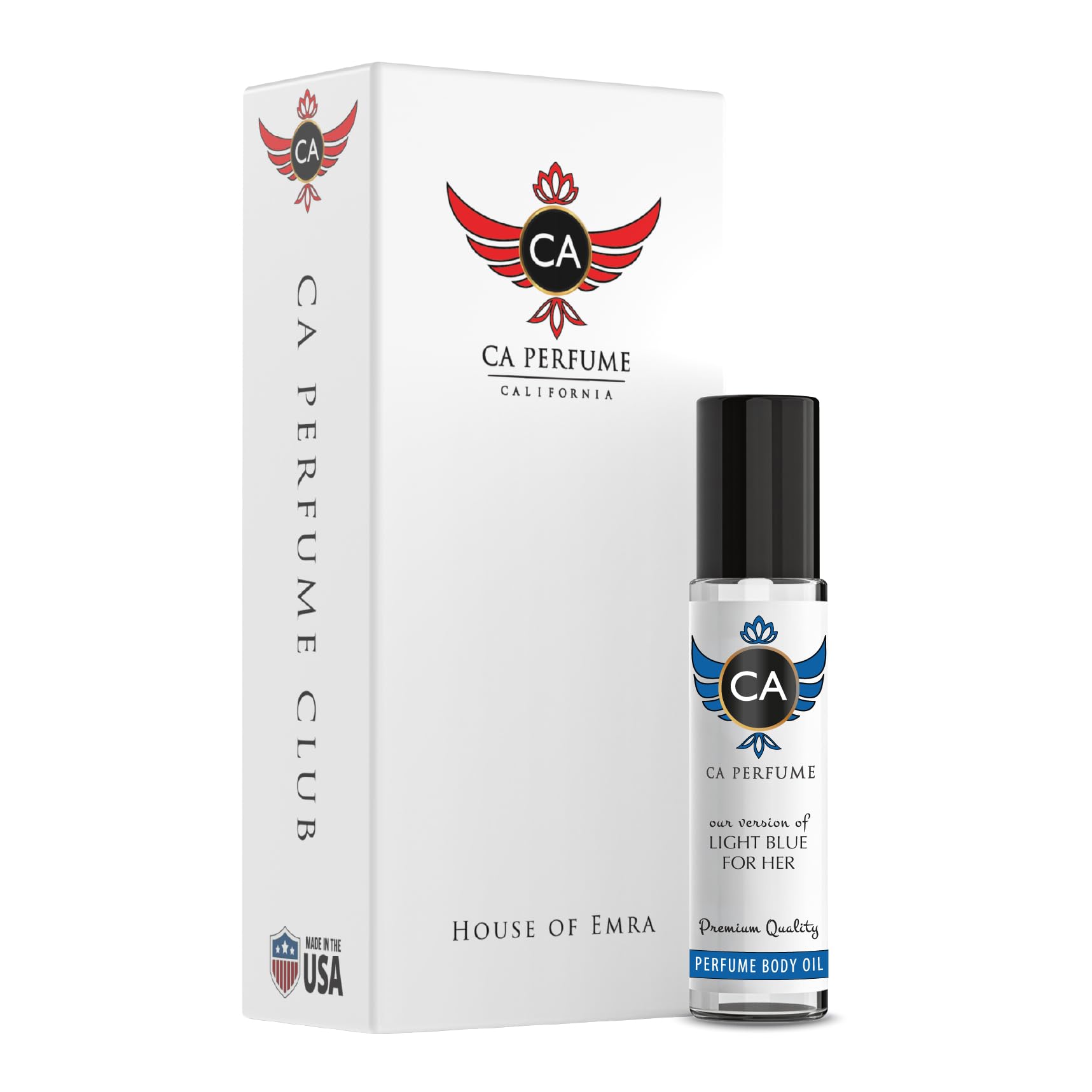 Impression of Light Blue For Women Replica Fragrance Body Oil Dupes Alcohol-Free Roll-On 0.3 Fl Oz/10ml