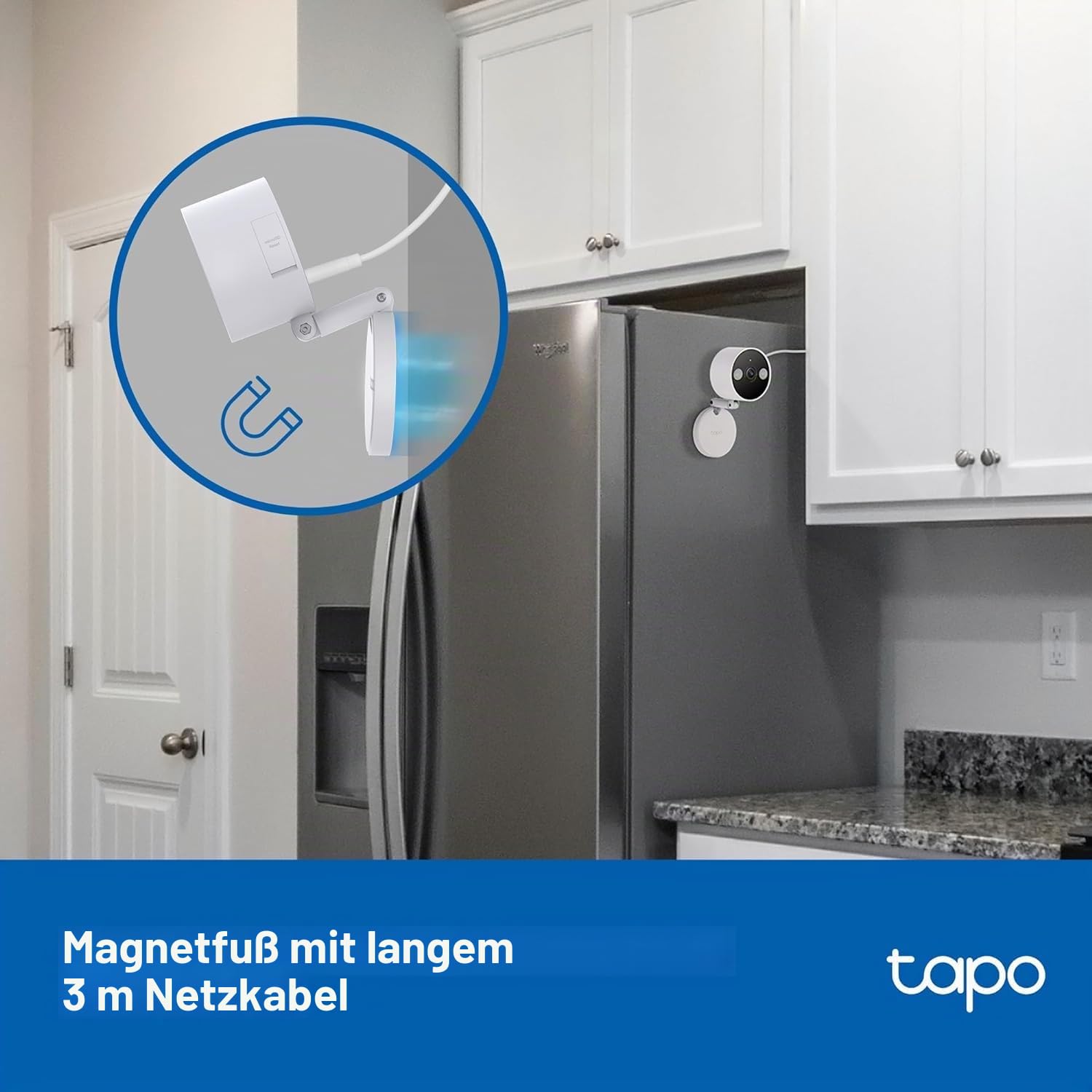 TP-Link Tapo C120 Überwachungskamera innen & außen,Magnetische Basis,2K Auflösung, Eingebaute Duale Spotlights,bis zu 512 GB lokaler Speicher auf SD Karte, IP66,kompatibel mit Alexa & Google Assistant