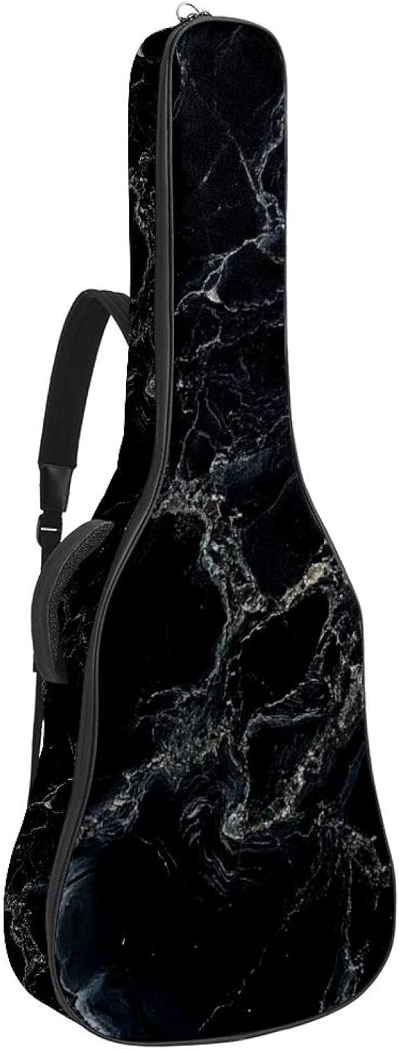 40 41 42 Inch Acoustic Guitar Bag, 0.4 In Thick Sponge Padded Guitar Case Gig Bag with Back Hanger Loop and 2 Pockets, Art African Boho Paisley Floral Pattern