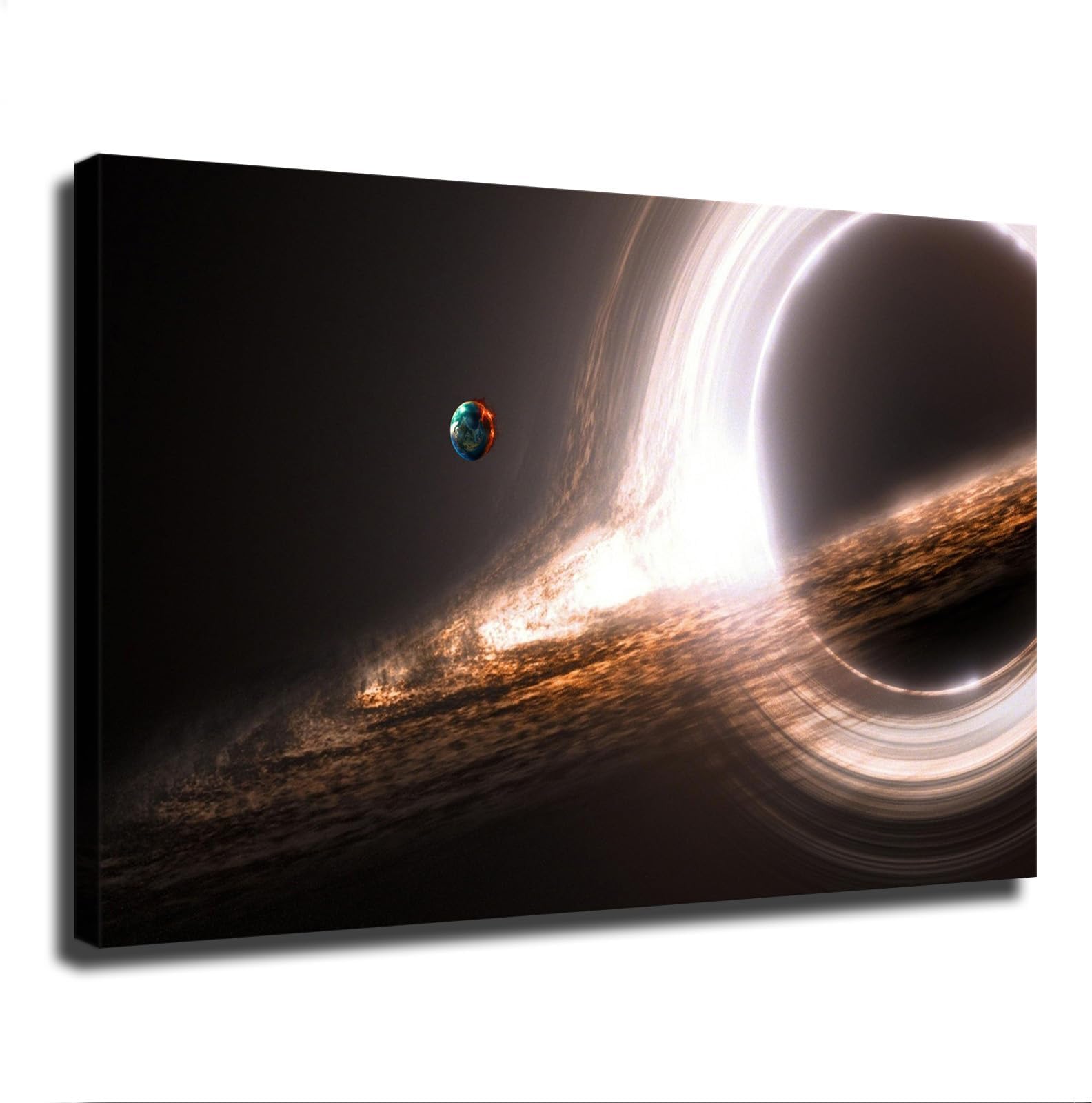 A Huge Black Hole in The Vast Universe Poster Canvas Wall Art Painting Print Painting Suitable for Bedroom Dormitory Living Room and Other Home Decor (16x24inch_Unframed)