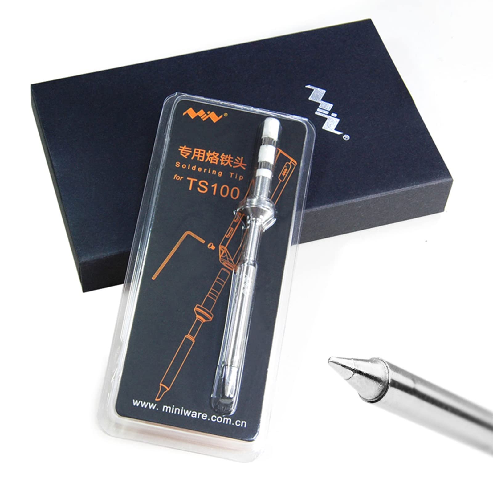 TS-B2 Mini Stainless Steel Soldering Iron Tip for TS101 TS100 Portable Soldering Iron Kit Replacement