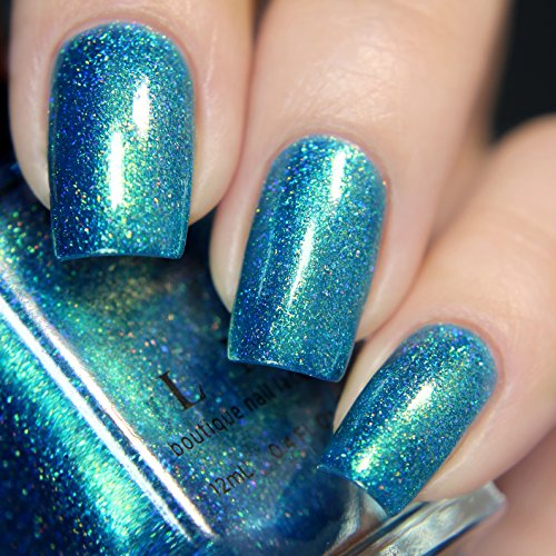 Image of ILNP High Tide - Bright Blue Green Holographic Nail Polish