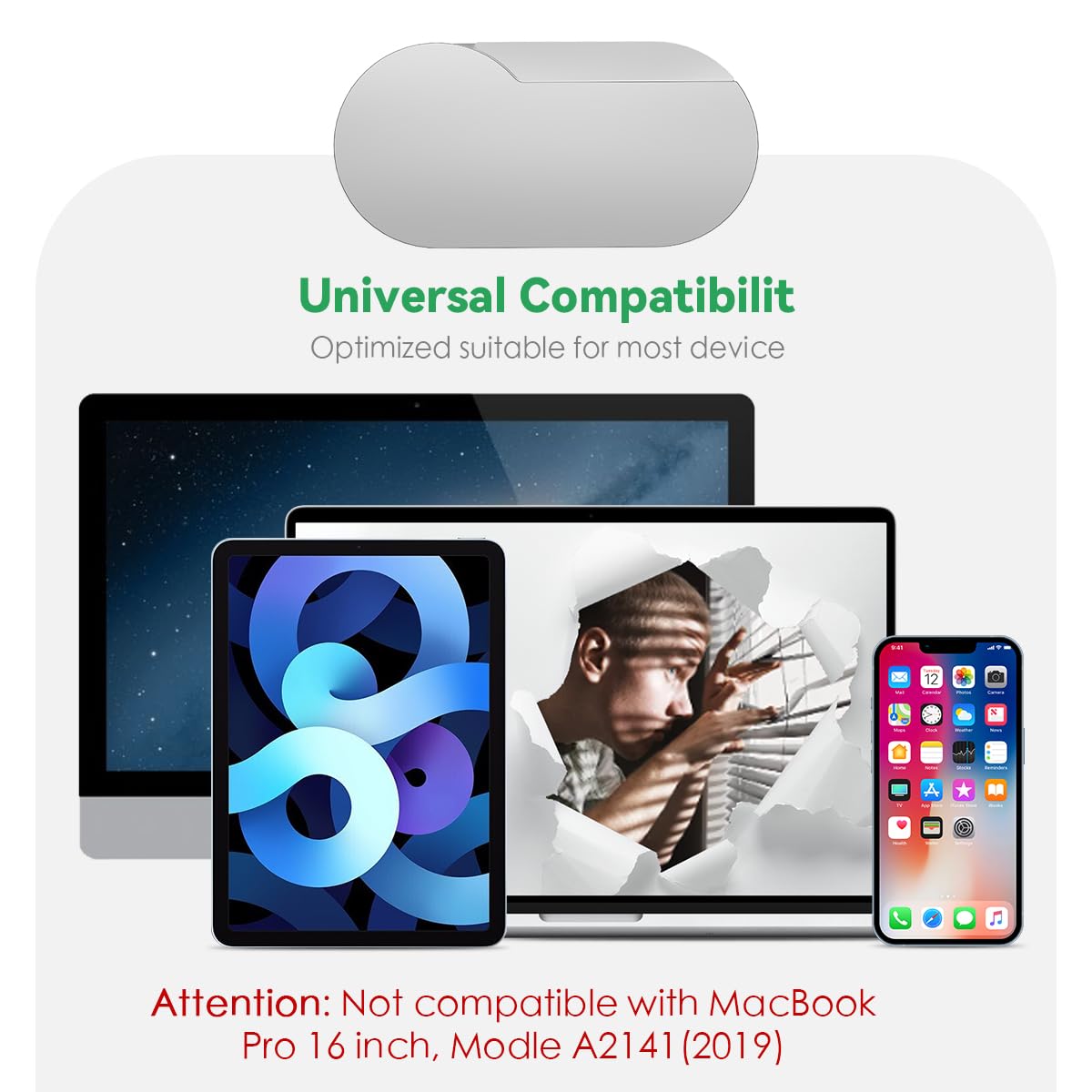 CABLING® Webcam Cover Métal Coulissant - Web Camera Cover Ultra