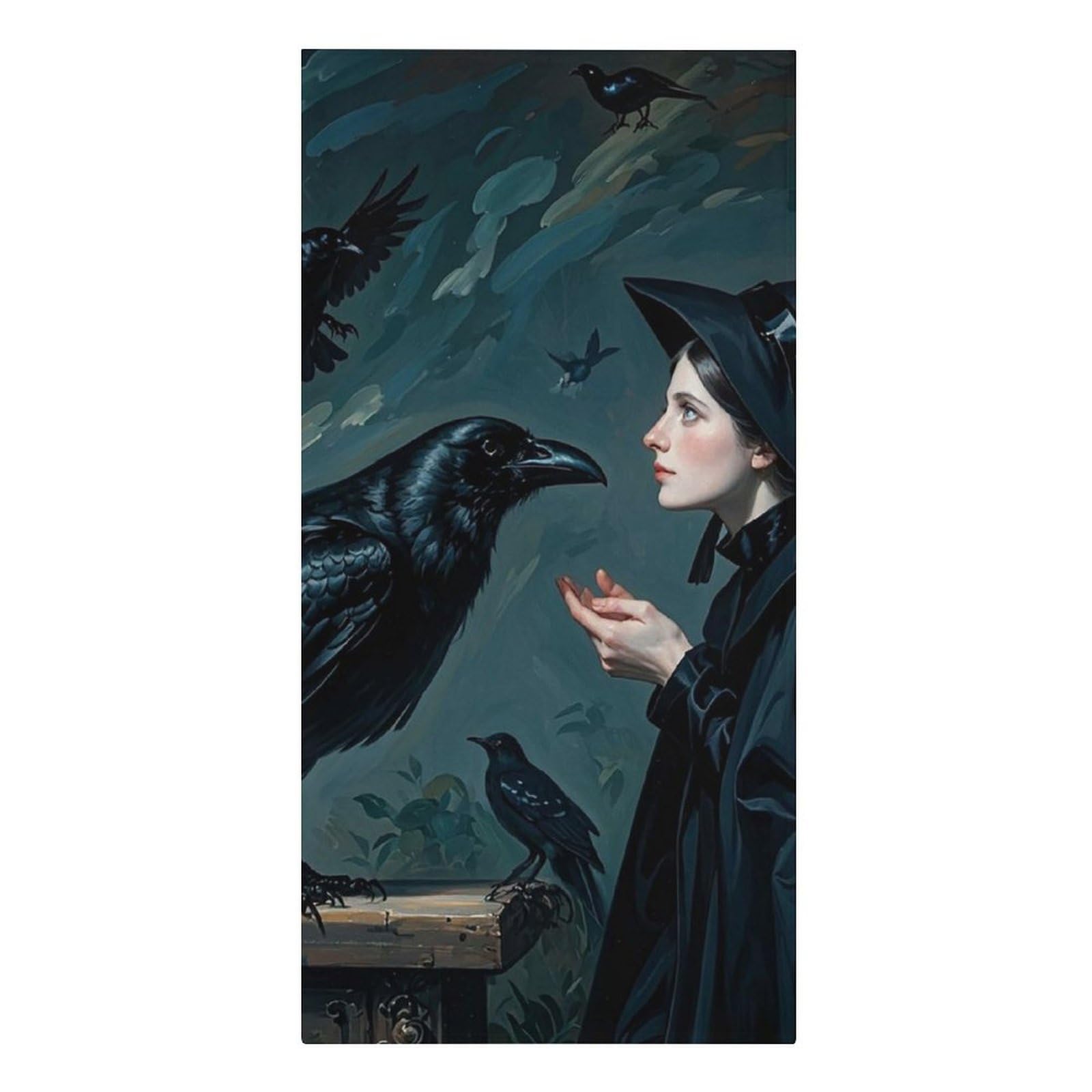 asbwuo Black Raven Witch Beach Towels Extra Large Quick Dry Absorbent