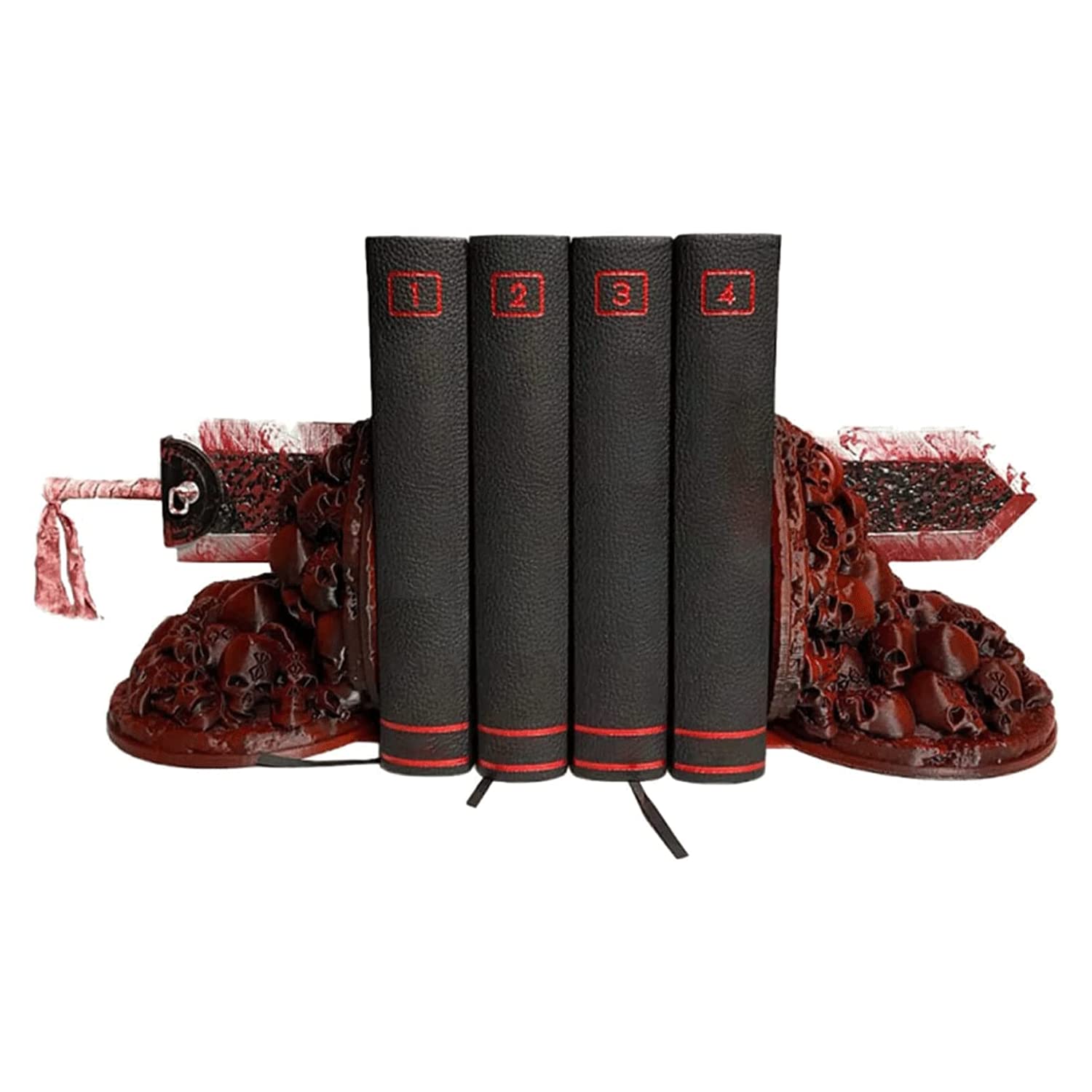 ZTJ Berserk Resin Dragonslayer Bookends Bookstop Collectibles Skulls Bookends Reading Bookshelf Library Home Decor Book Shelf Decorative Bookends for Shelves Decorative