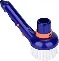 Escova de piscina, escova de canto de piscina, aspirador ajustável com cerdas chanfradas para cantos, degraus, escadas, spa e banheiras de hidromassagem para casa