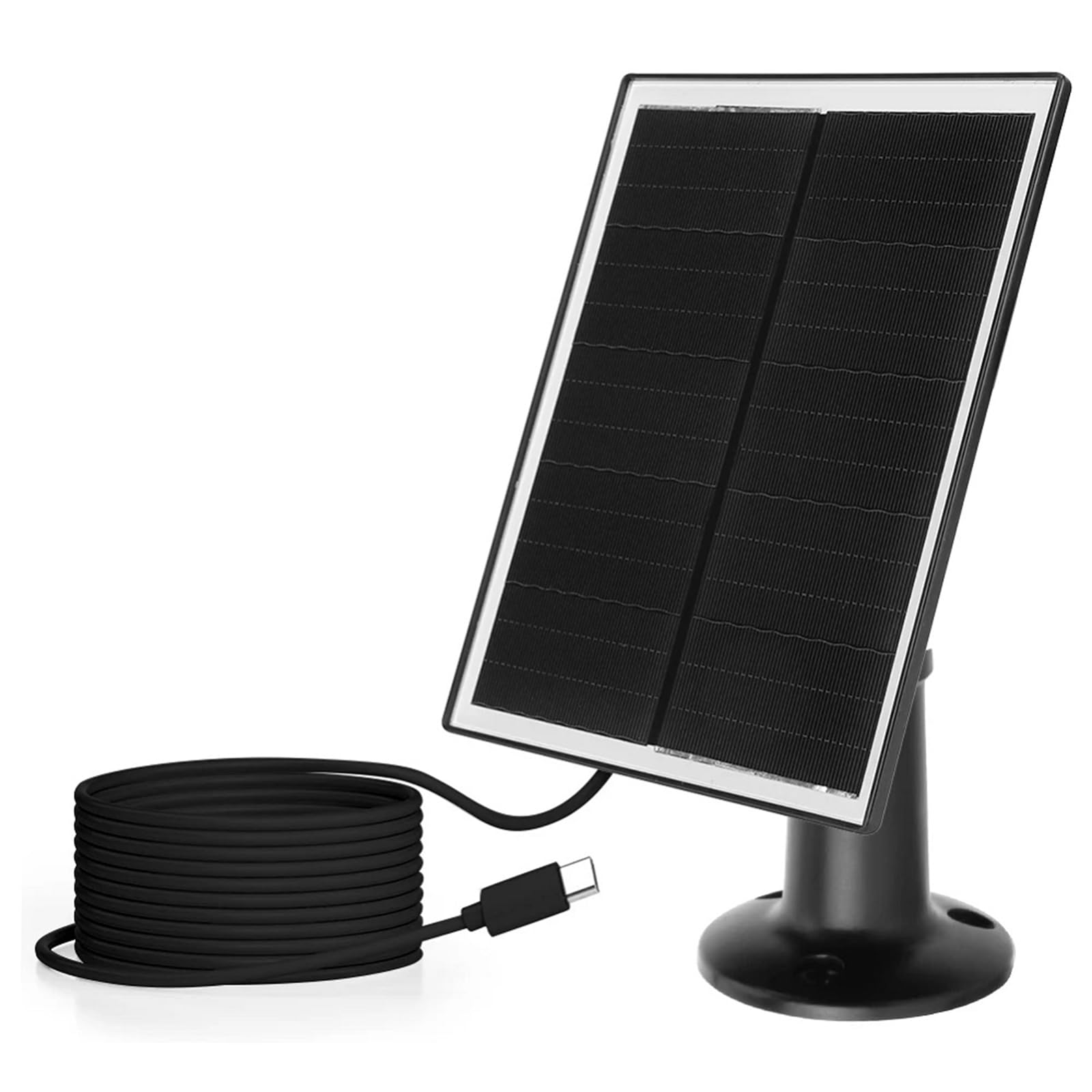 Nucelit Black Sustainable 6W 5V Security Camera Solars Panel With Type, Weather Easy Install Kits Solars Panel Charging