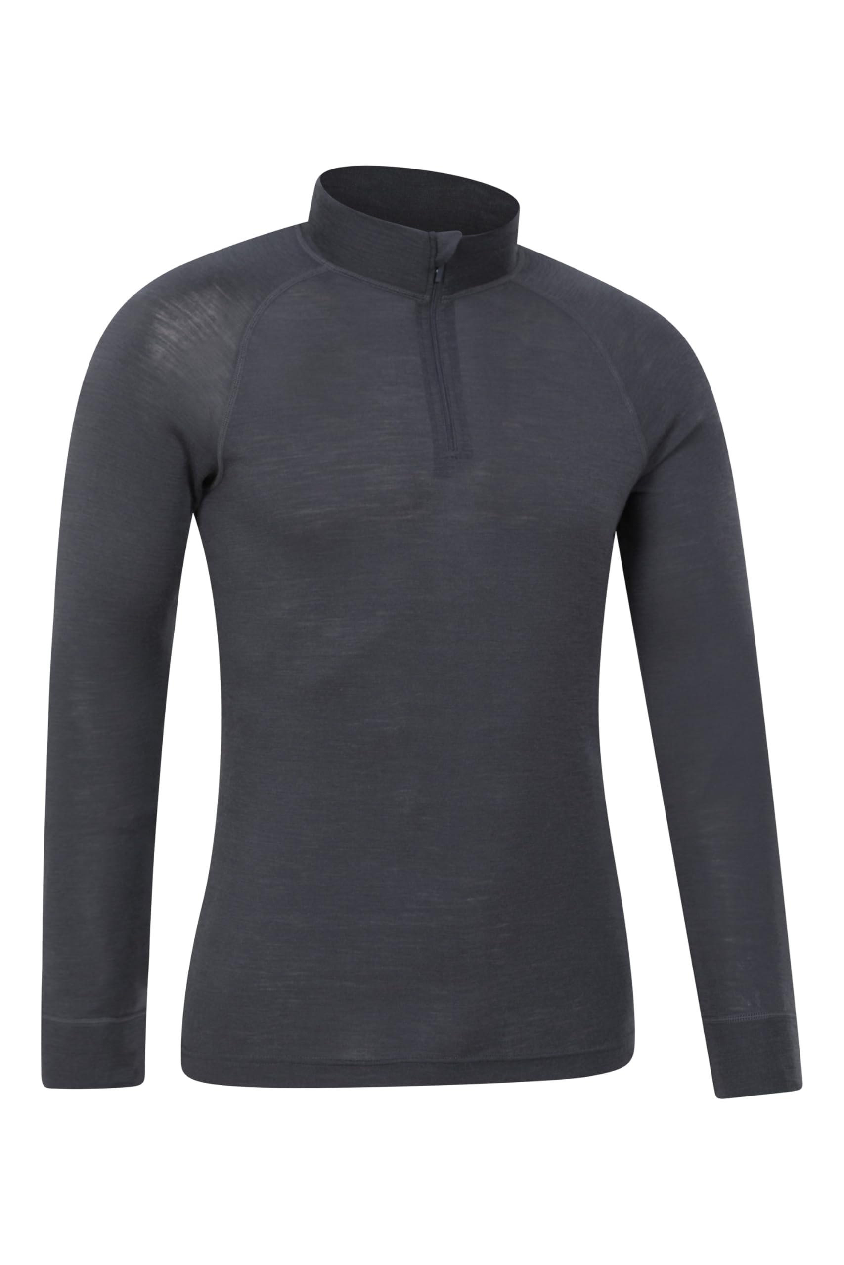 Mountain Warehouse Merino Mens Long Sleeved Thermal Baselayer Top - Lightweight, Breathable & Quick Wicking Jumper with Half Zip - for Walking & Hiking