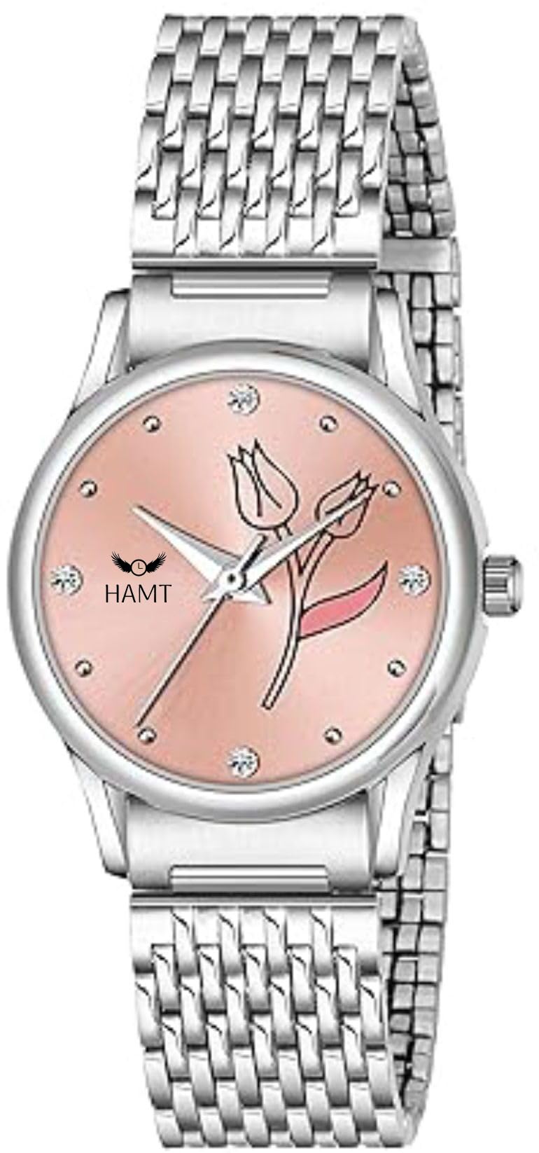 hamt Peach Color Dial Analog Watch for Women - HT-LR400-PNK-CH (B09P74M4DJ) Amazon Price History, Amazon Price Tracker