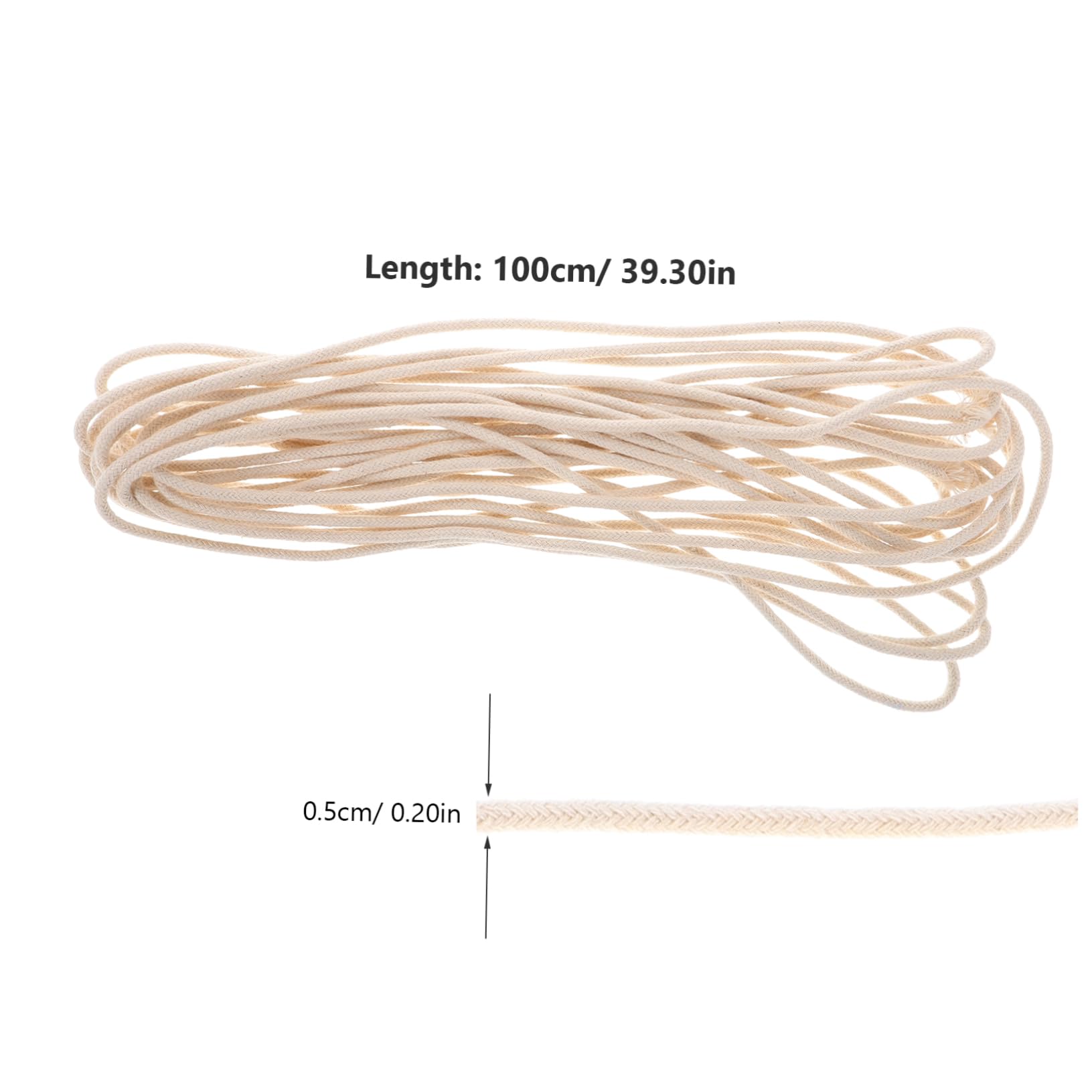 HEALLILY Oil Lamp Wick Replacement 10m Round Cotton Wicks for Kerosene Lamps Soft Warm Light Decorative Candles