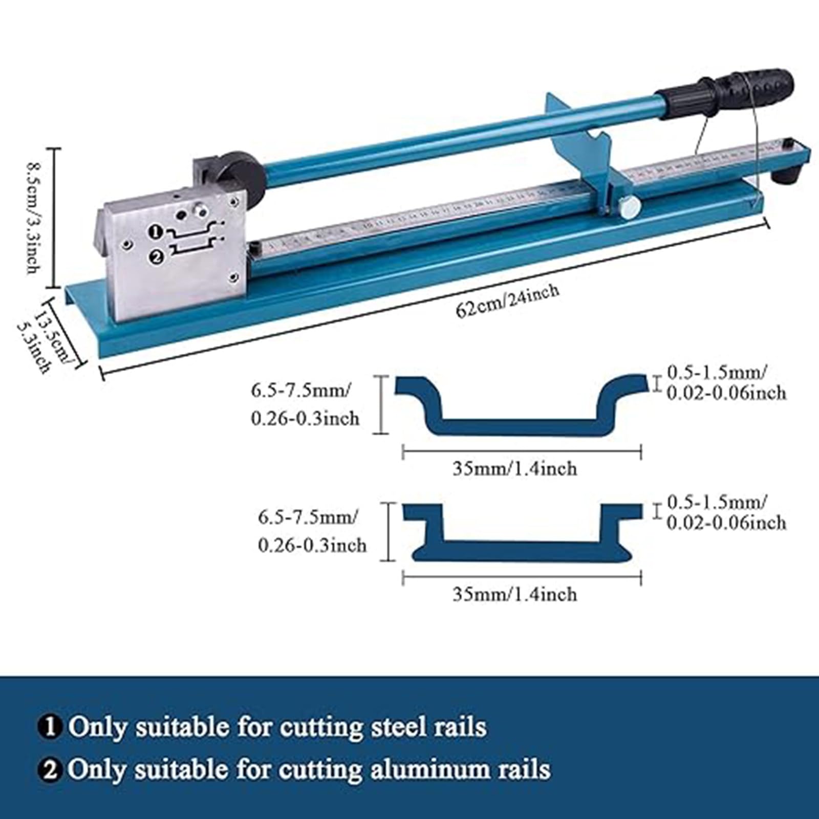 Positioneringsgids - Meetinstrument met 60 cm verstelbare rail