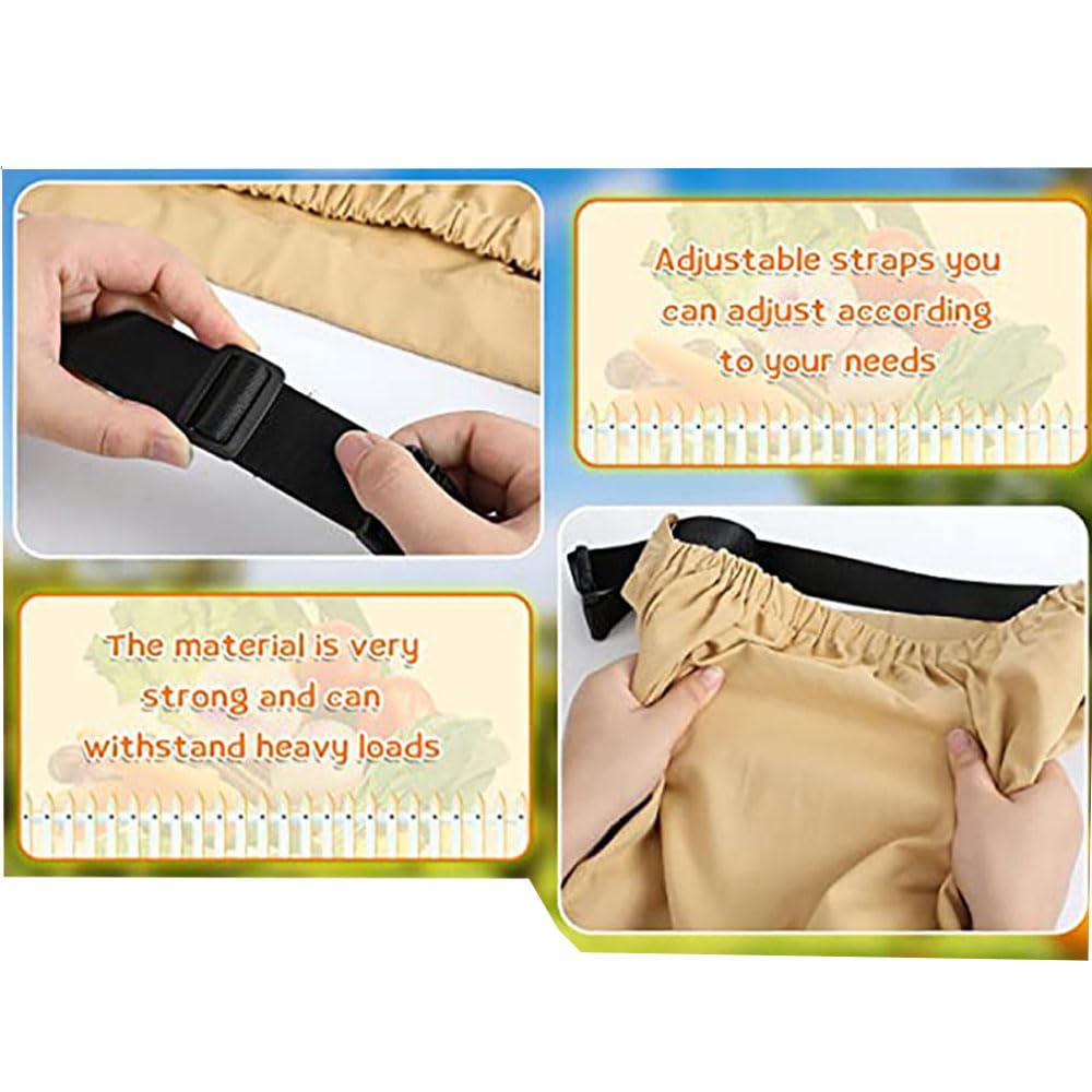 Oaygat Garden Apron Waist Apron Gardening Half Apron Canvas Gardening Apron Wear-Resistant Garden Tools Belt Garden Harvest Apron Picking Apron Weeding Waist Belt Pouch Kitchen Apron for Men and Women - Image 4