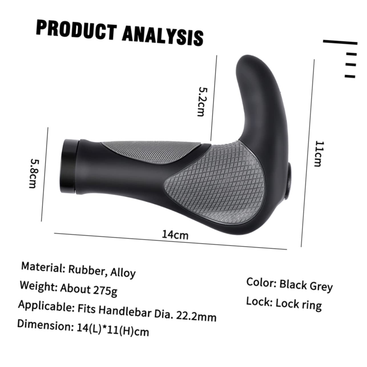 Milisten rutschfeste Gummigriffe mit Verriegelungsmechanismus für Mountainbike Lenker Ergonomische Fahrradgriffe für Langstreckenfahrten und Straßenräder