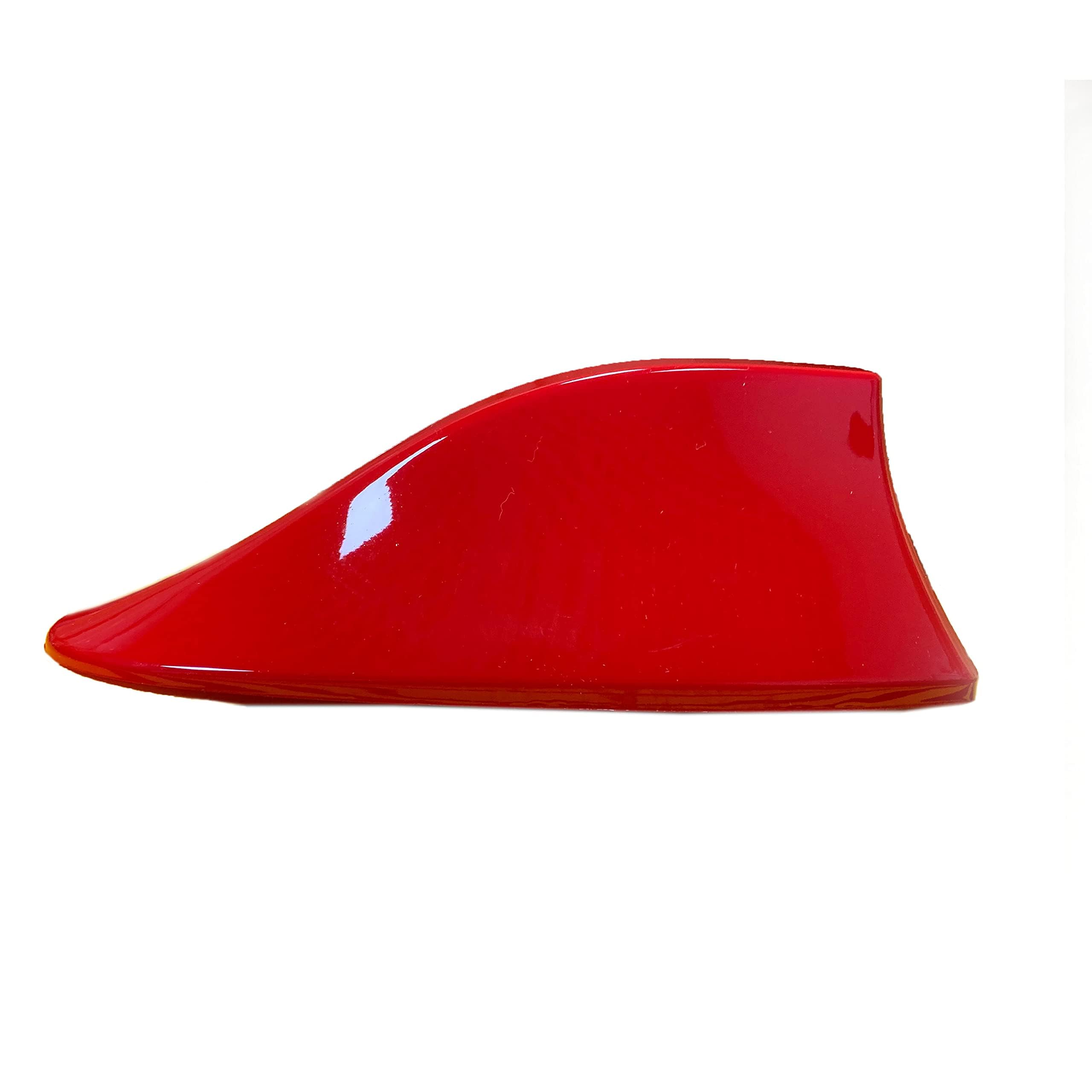 WANJUNSHANGMAOYOUXIAN Car Shark Fin for Seat Leon 4 SC (KL) 2020-2027 (5-Türer,Kompakt), Waterproof Signal Amplifier Antenna, Aerodynamic Decorative Roof Aerial, Gloss Exterior Styling, Red