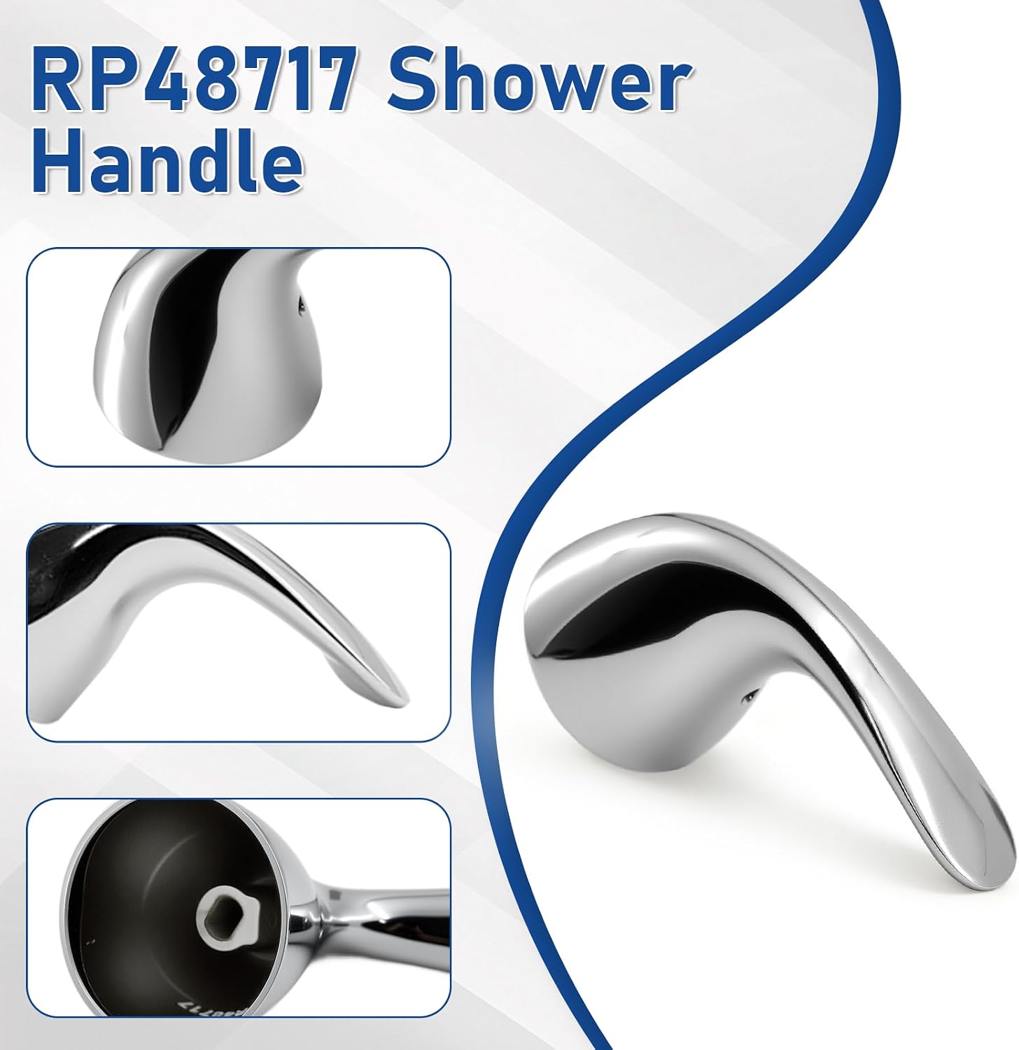 RP48717 Shower Faucet Handle Replacement for Delta 13/14 Series Tub and Shower Trim Kits, Single Lever Handle Repair Kit, Chrome