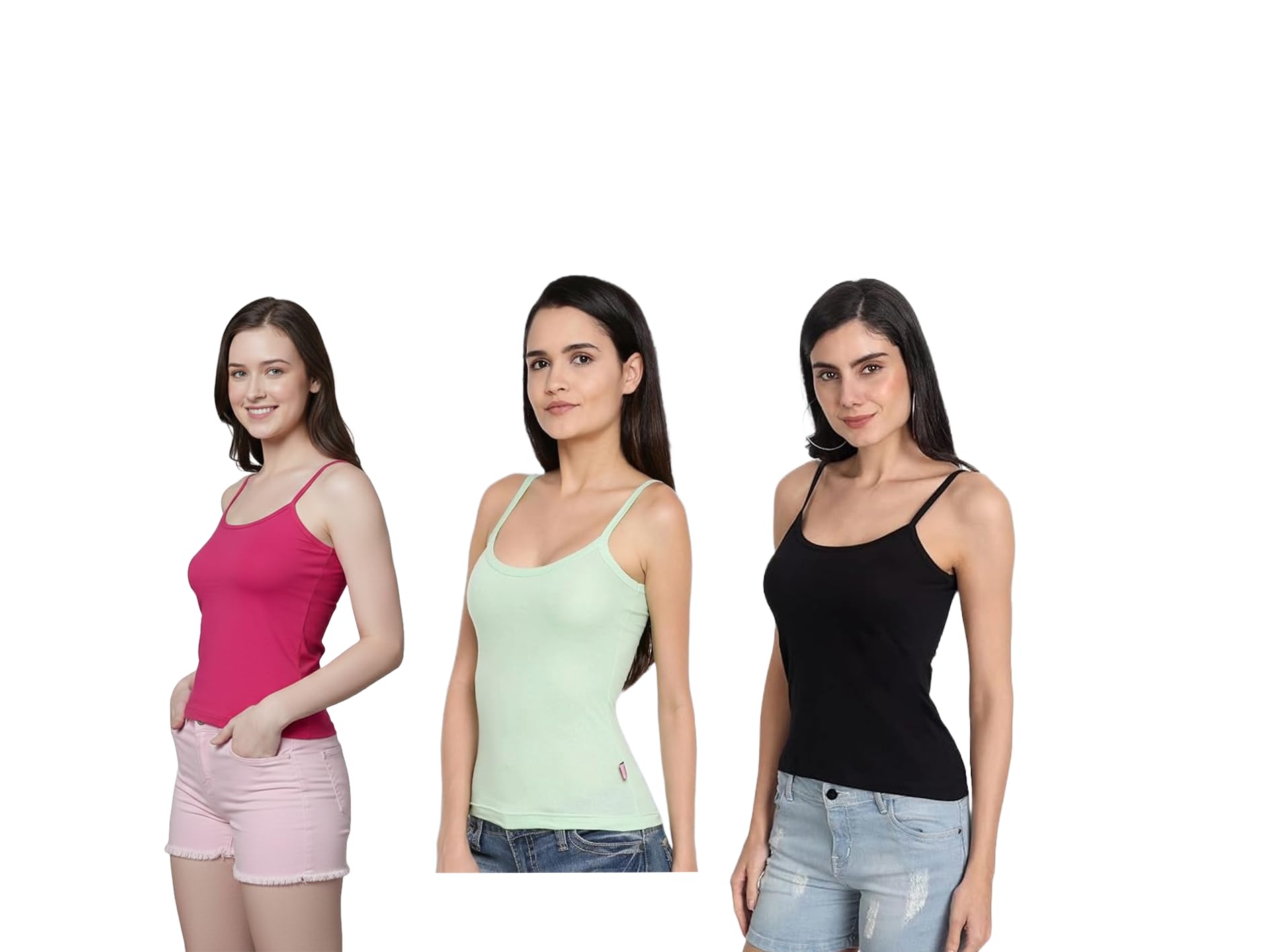 Woman's speghatti Strap top Camisole, one Size fits for All (Pack of 3)-picture-11