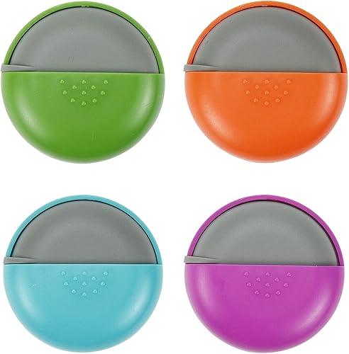 Bisbai 4 cajas organizadoras de pastillas, con bloqueo de viaje, tamaño lindo para bloquear el bolso, pequeñas píldoras diarias, para píldoras,