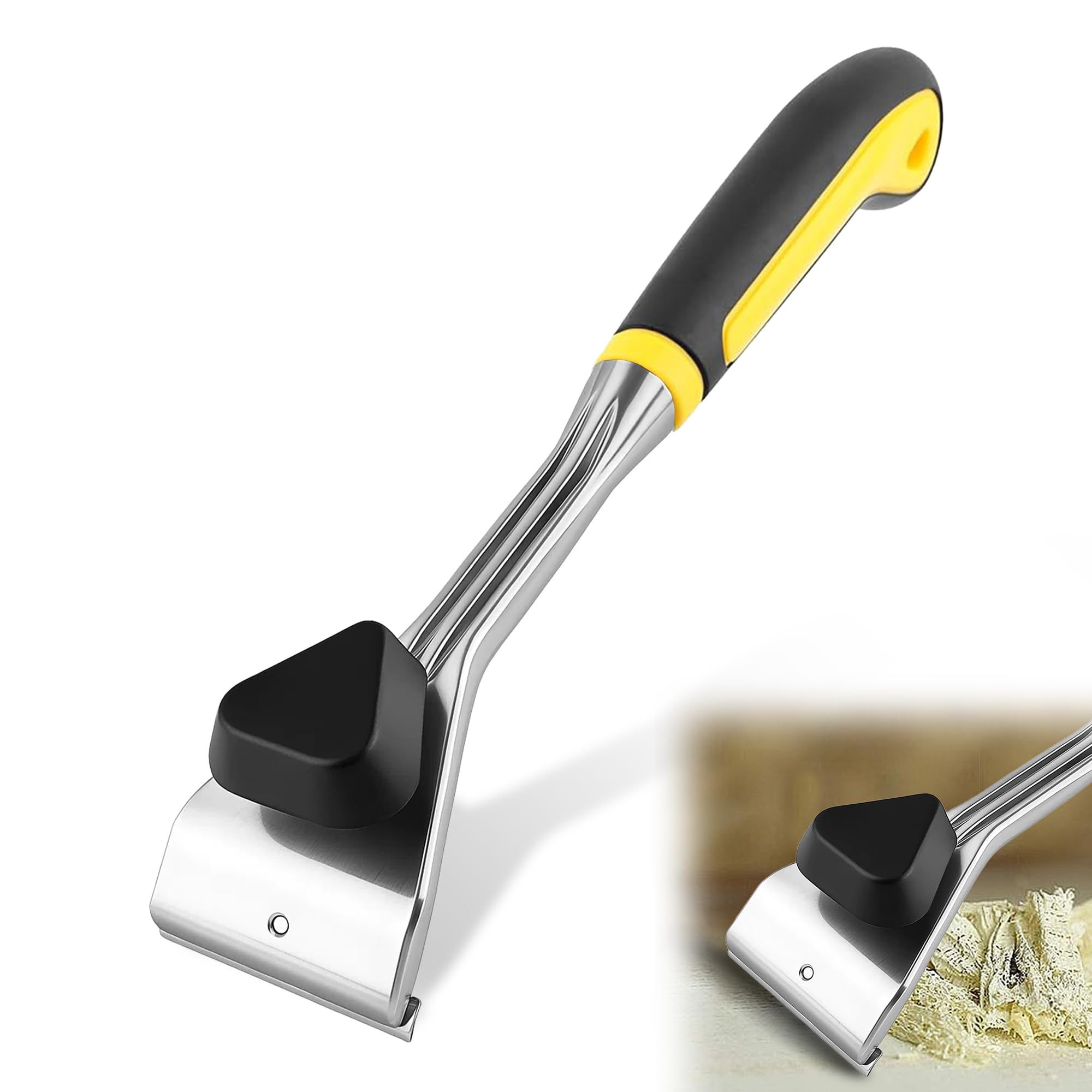 Tvood Carbide Paint Scraper Tool For Wood: Heavy Duty Scraper With 63Mm Double-Edged Tungsten Carbide Blades Anti-Slip Soft Grip Paint Scrapers For Removing Varnish Glue Resin Rust
