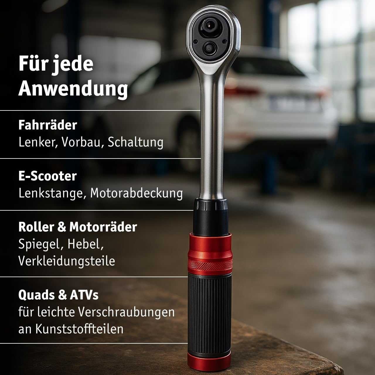 WALTER Fahrrad Drehmomentschlüssel Set 2–24 Nm – 21-tlg. Werkzeugset Ratsche mit Bits, 1/4" Umschaltknarre – sicheres Drehmoment Werkzeug für MTB, E-Bike, Rennrad, Scooter