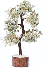 MH Mystiq House Crystal Tree Green Aventurine Mseal Crystal Bonsai Showpiece Vastu Shastra & Feng Shui, Healing Reiki Crystals for Positive Energy & Abundance, Money Tree 300 Beads - 30 CM