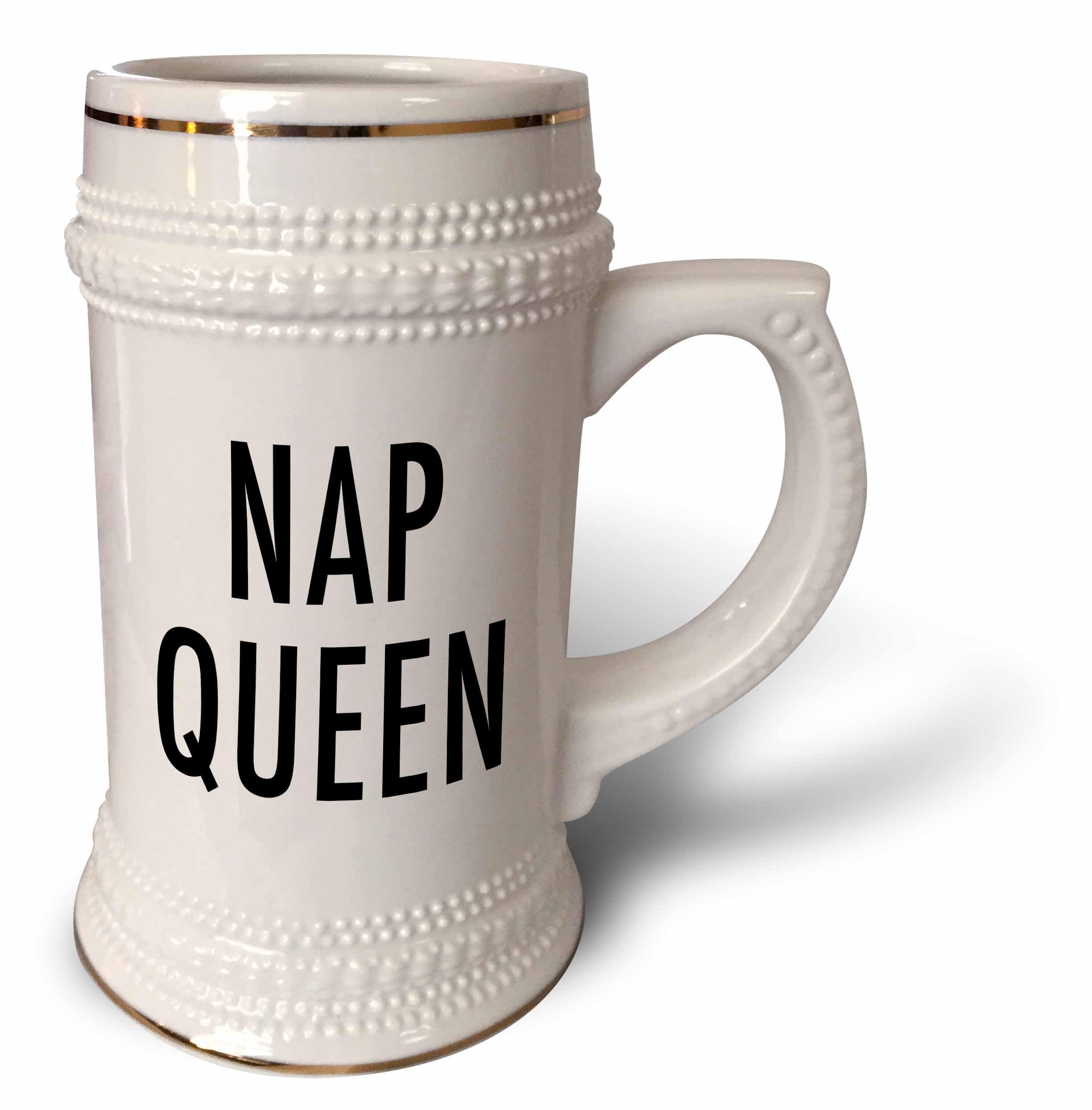 Taza stein NAP Queen de cerámica blanca y 22 oz para mañanas relajadas