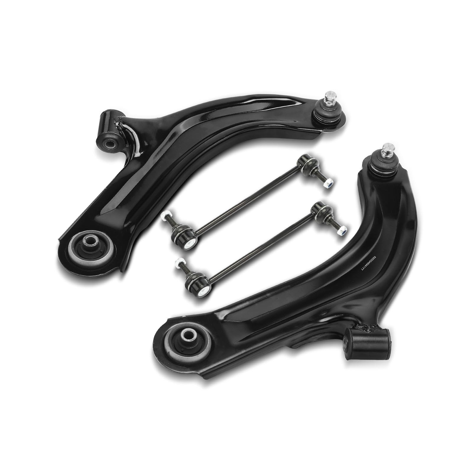 Frankberg 2x Braccio di controllo + 2x Asta di accoppiamento Compatibile con Clio III BR0/1 CR0/1 Clio III Grandtour KR0/1 Replace# 54618-AX600