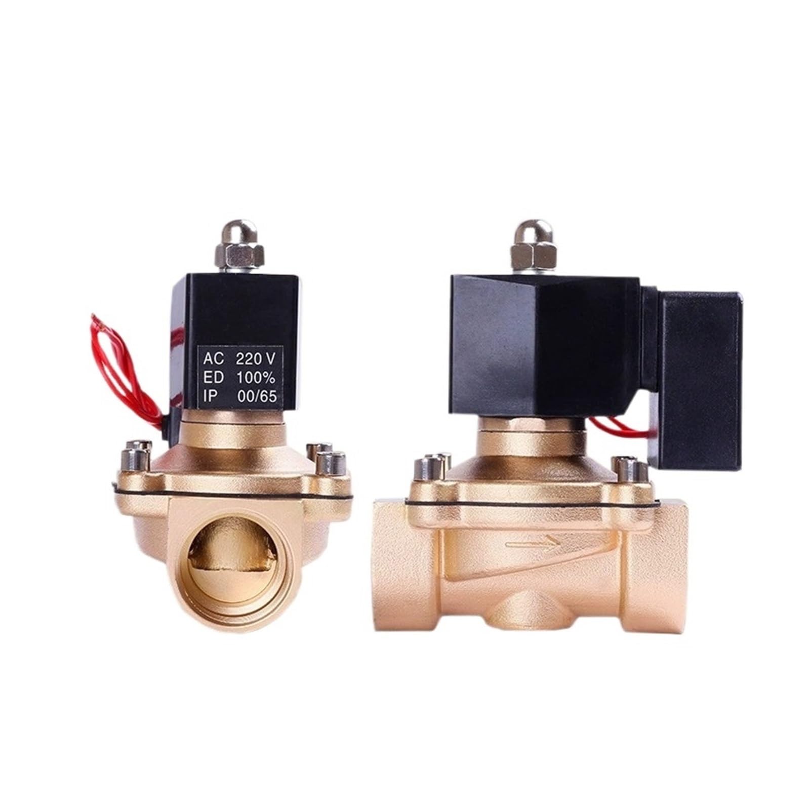 Électrovanne 1/2 laiton 110VAC normalement fermée électrovanne gaz eau fonctionnement long