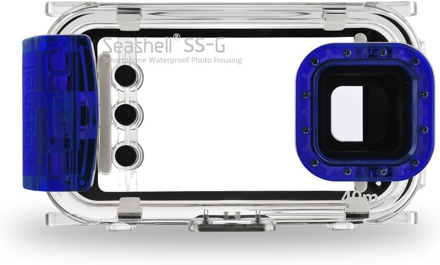 Seashell SS-G Waterproof Photo Housing 40m/130ft Underwater Case for Samsung Galaxy S4 and S3 Phones- Blue