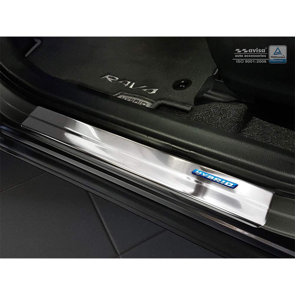 Avisa 2/23007 INOX ochraniacze progów drzwi C-HR 2016-'Hybrid' -4-częściowy, niebieski