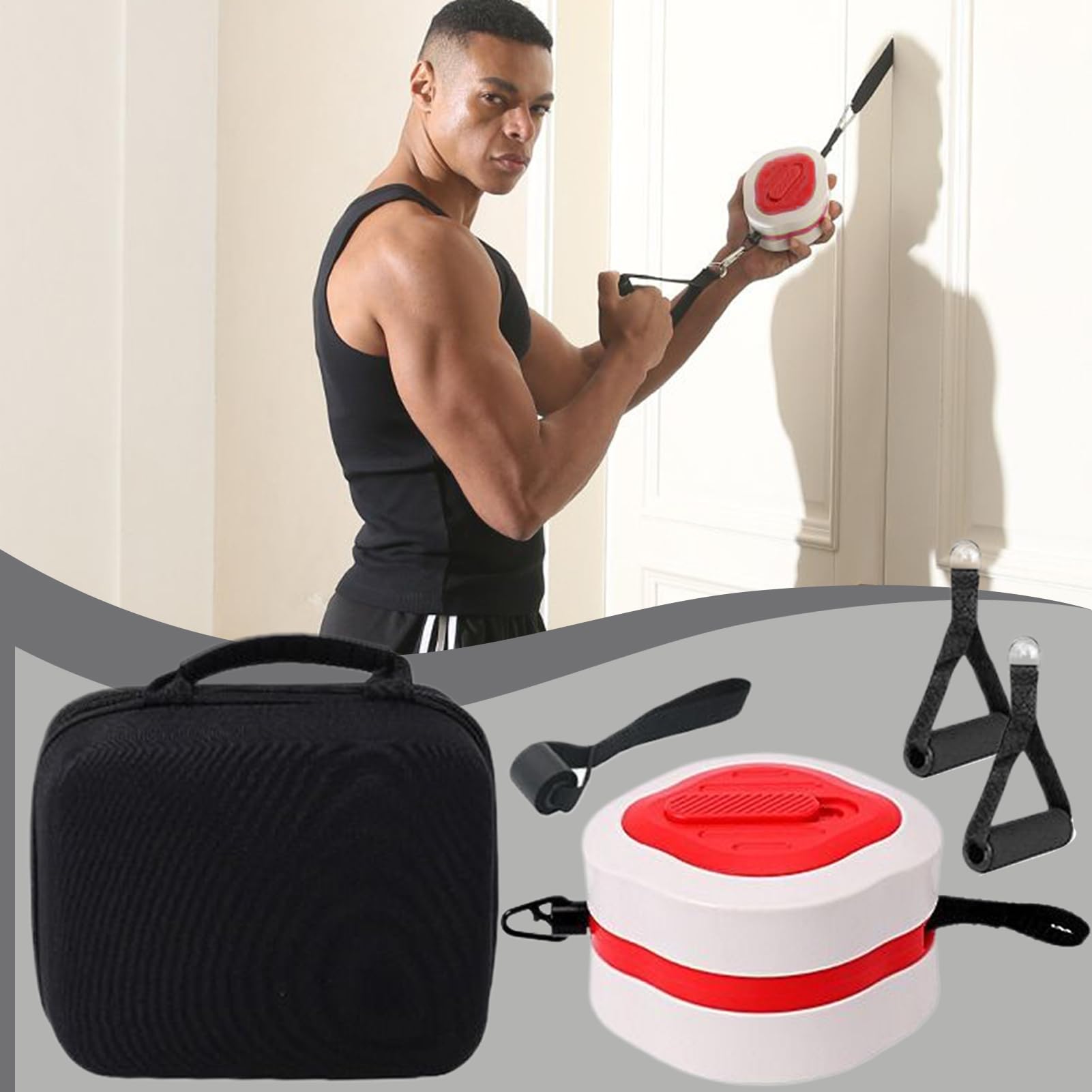 Tubi Fitness con Maniglie, Fasce di Resistenza per Allenamento, Accessorio Fitness per Bodybuilding Braccio Gambe Polso Caviglia Casa Palestra Yoga