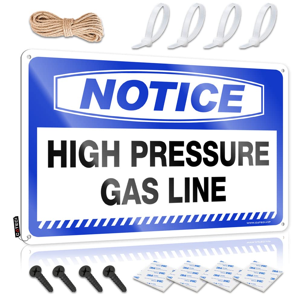 Ztbbdnqha One Color Funny Signs Billiard Notice High Pressure Gas Line Tin Sign Stuff For Your Room Coffee Tin Sign(30X40cm)