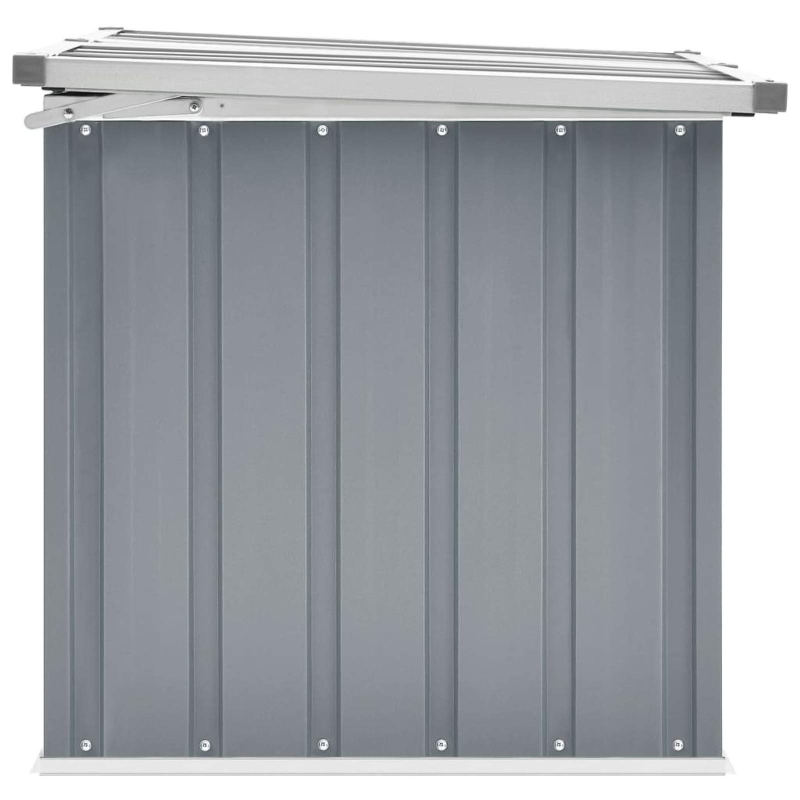 Festnight Gartenbox Wasserdicht Groß Metall Auflagenbox Garten Aufbewahrungsbox Draußen Kissenbox Gerätebox Gartentruhe Terrasse Balkon Outdoor Indoor, Grau 129x67x65 cm
