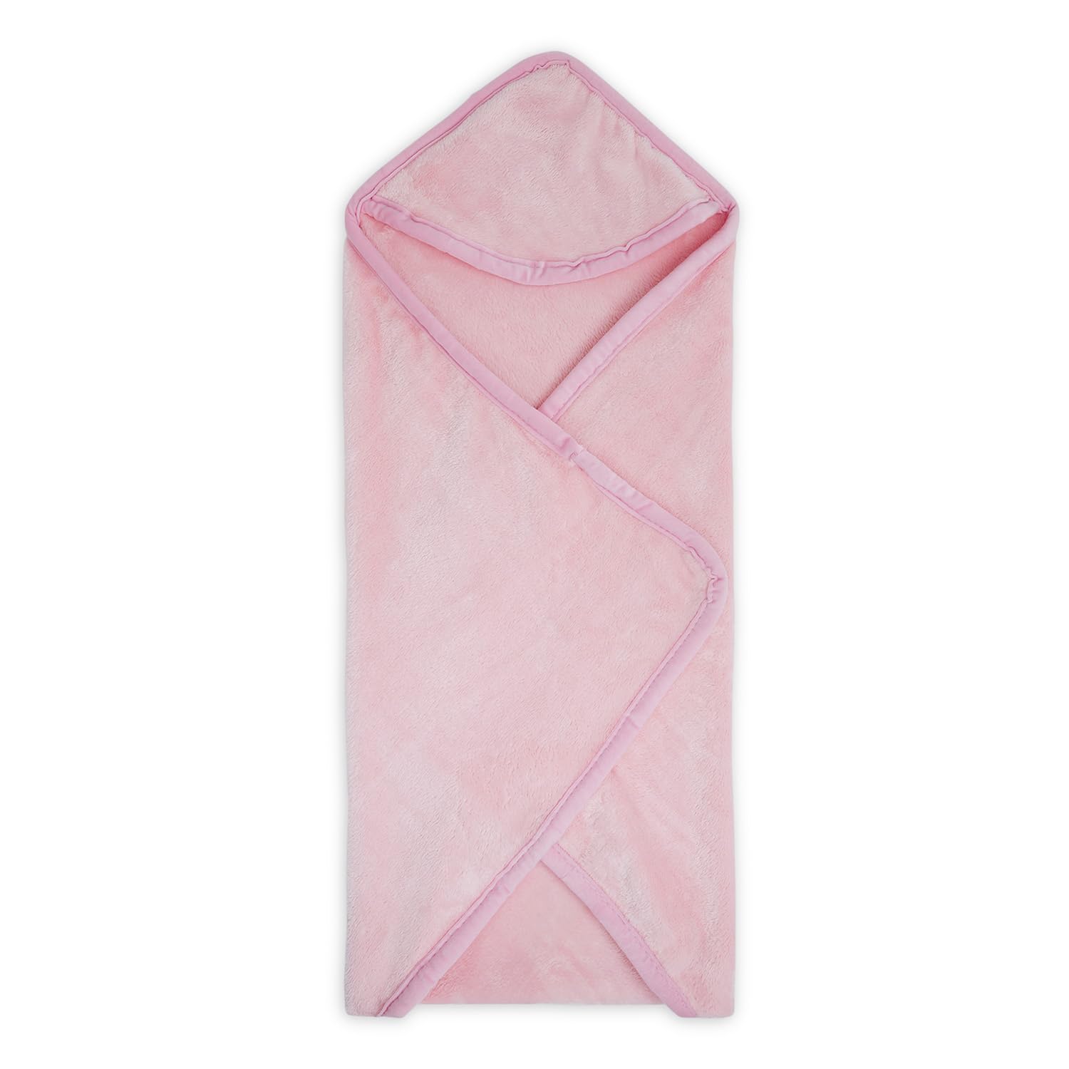 Baby Blanket – Super Soft 450 GSM Hooded Blanket for Newborns (0–6 Months), 75x75 cm, Baby Pink 1 Piece