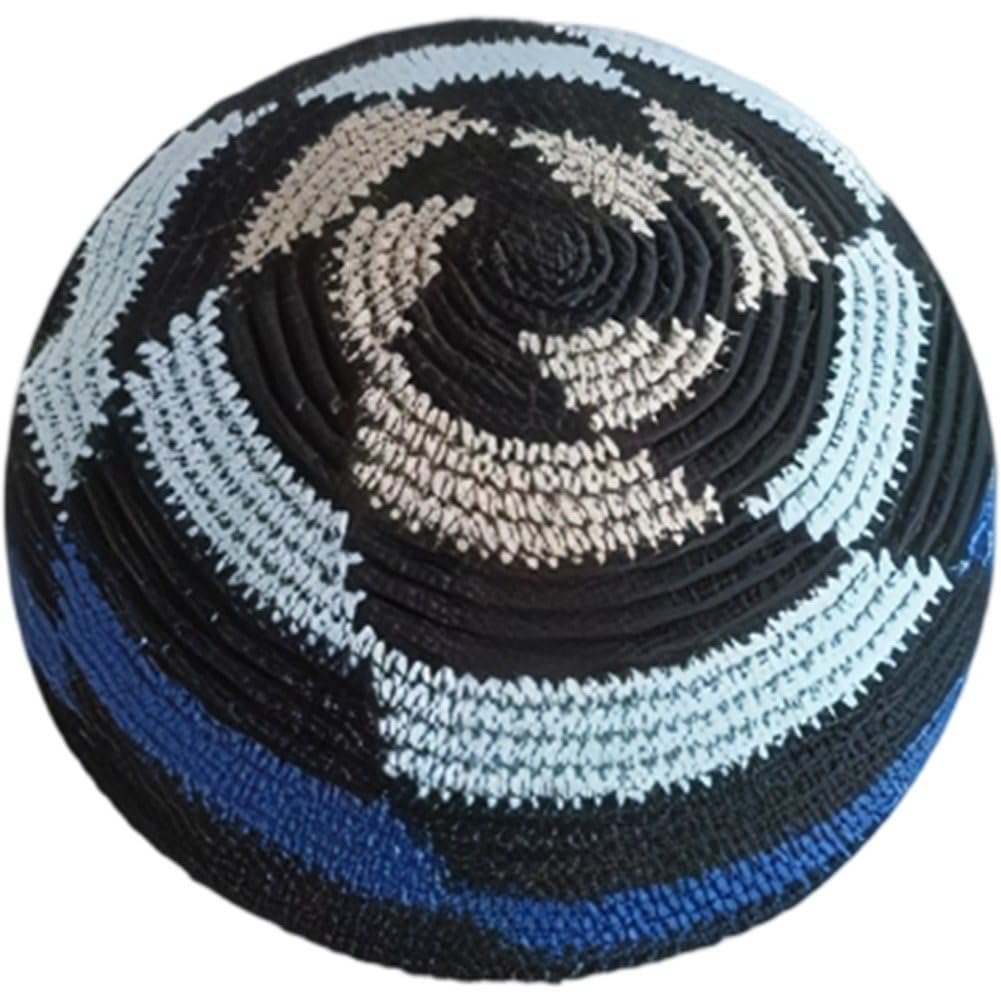 Ppmter Traditional Knitted Kippah for Men Israel Prayer Hat Handmade Knitted Kippah Jewish Skullcap Headwear